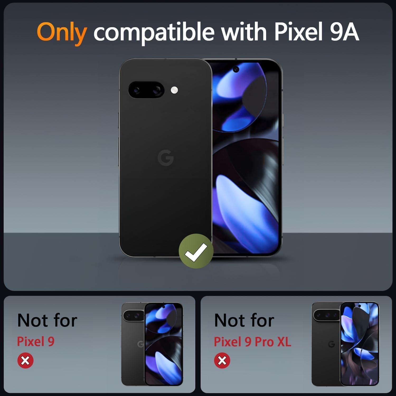 Funda LATVIN para Google Pixel 9a con Protector de Pantalla