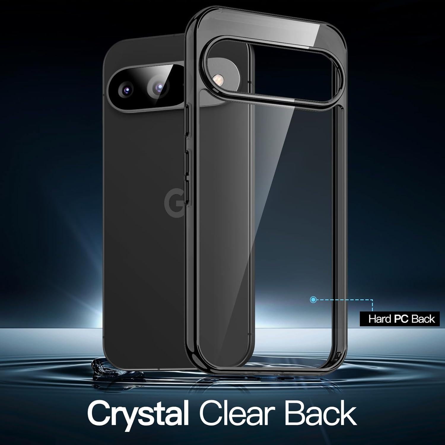 Funda JETech para Google Pixel 9/9 Pro 2024, Antigolpes y Transparente