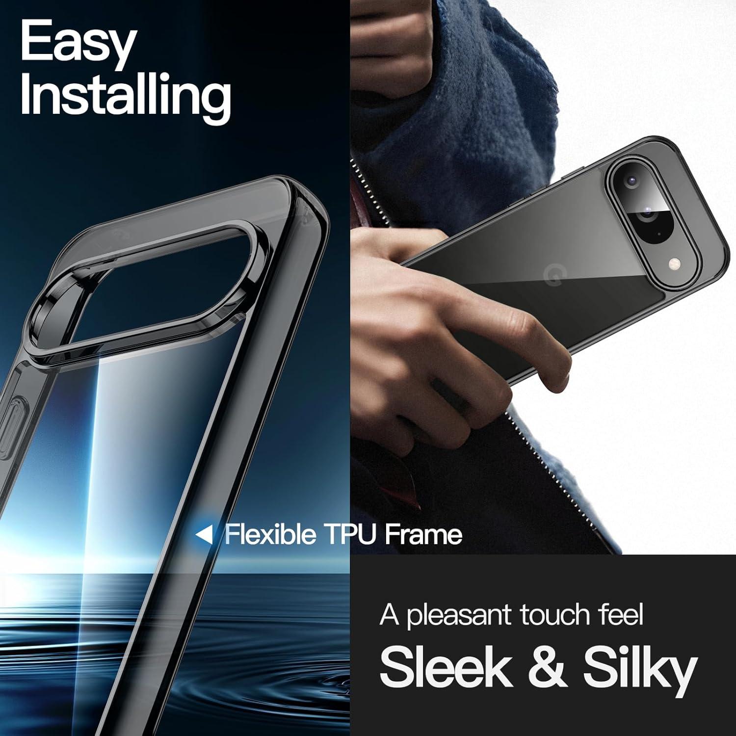 Funda JETech para Google Pixel 9/9 Pro 2024, Antigolpes y Transparente