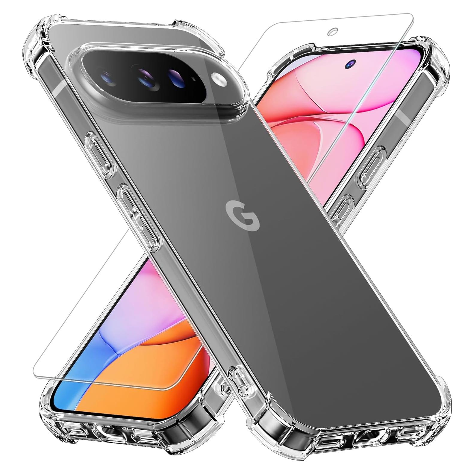 Funda Google Pixel 10/10 Pro TPU Transparente + Protector Vidrio
