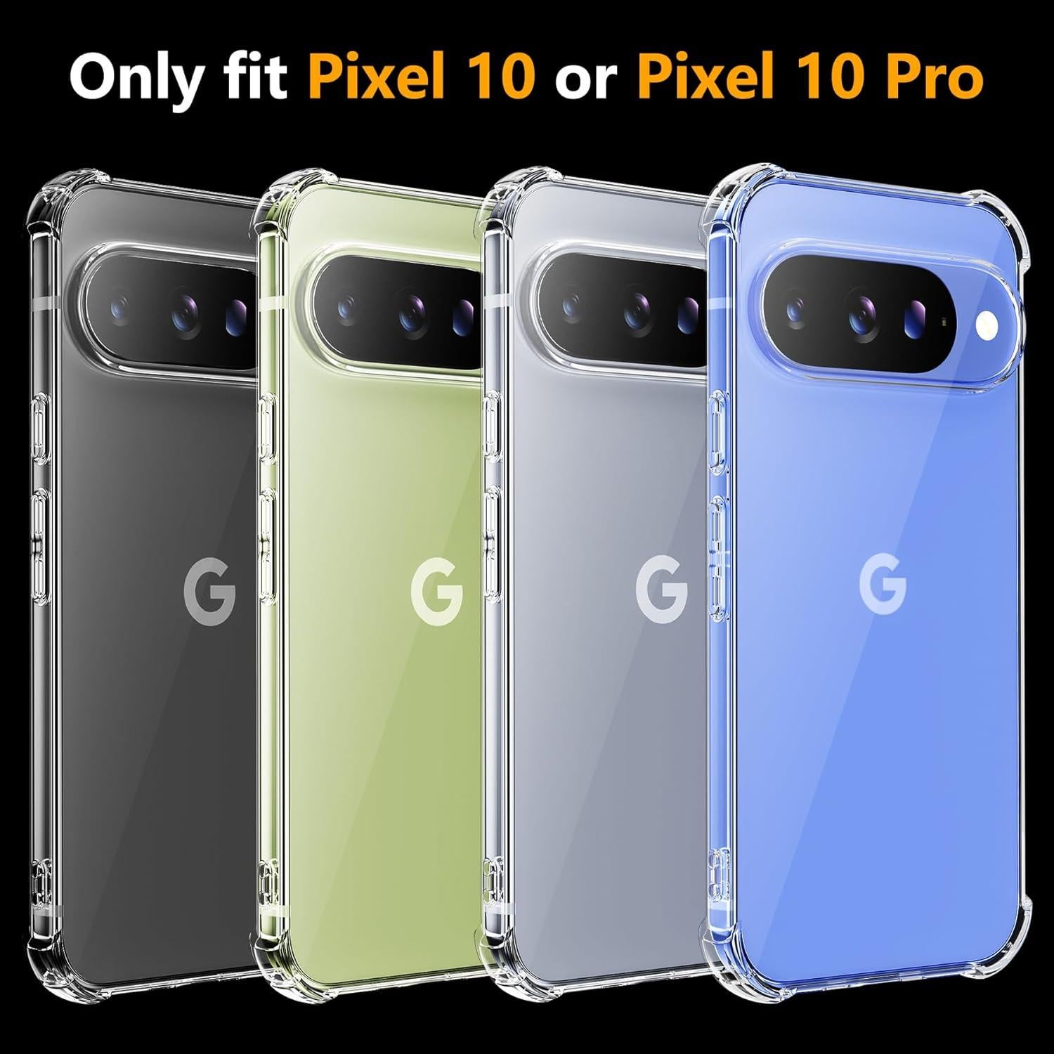 Funda Google Pixel 10/10 Pro TPU Transparente + Protector Vidrio