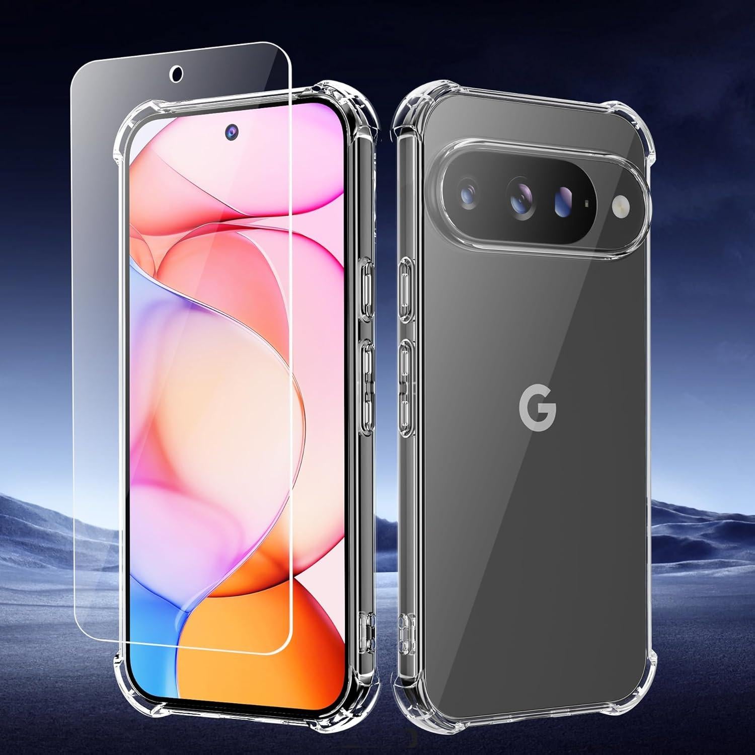 Funda Google Pixel 10/10 Pro TPU Transparente + Protector Vidrio