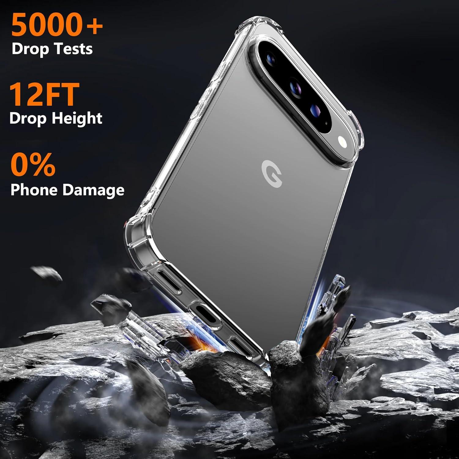 Funda Google Pixel 10/10 Pro TPU Transparente + Protector Vidrio
