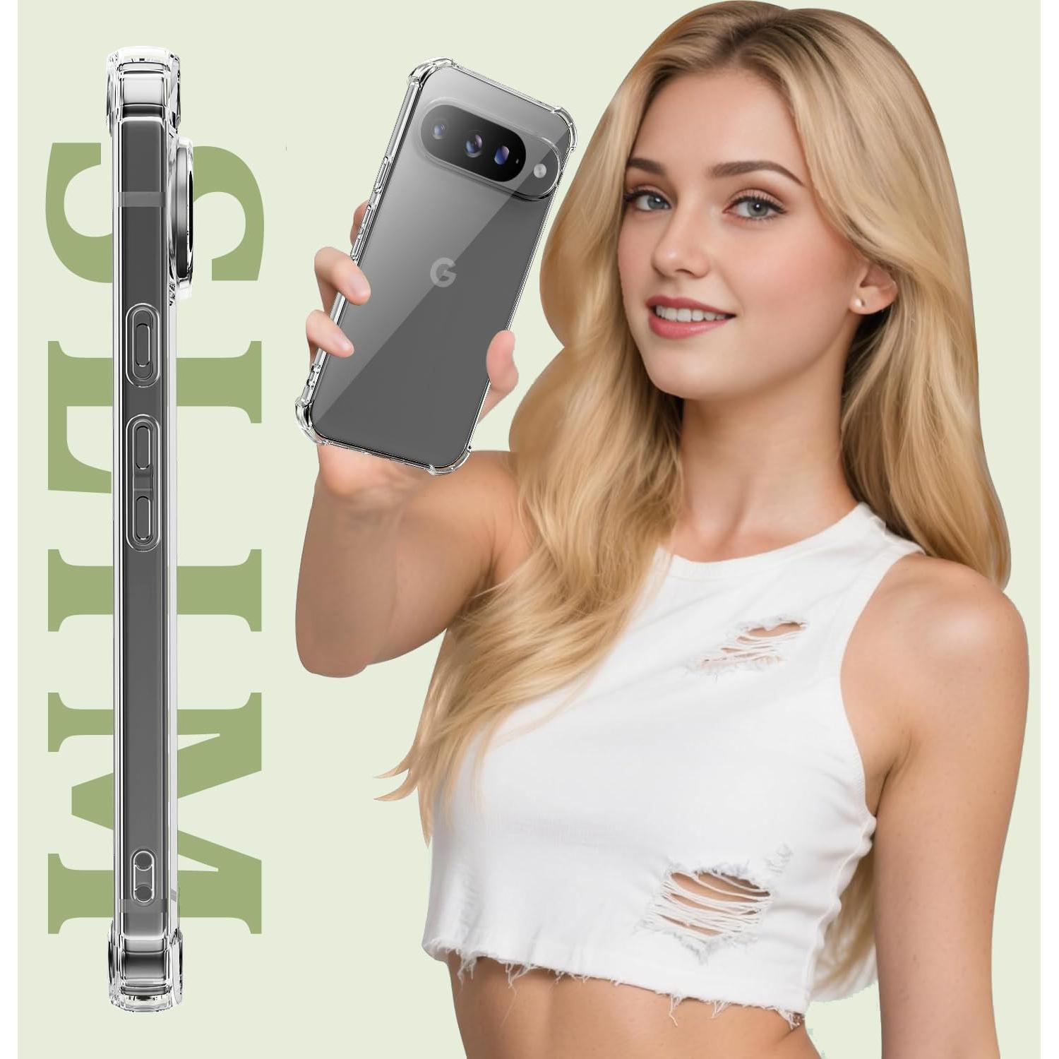 Funda Google Pixel 10/10 Pro TPU Transparente + Protector Vidrio