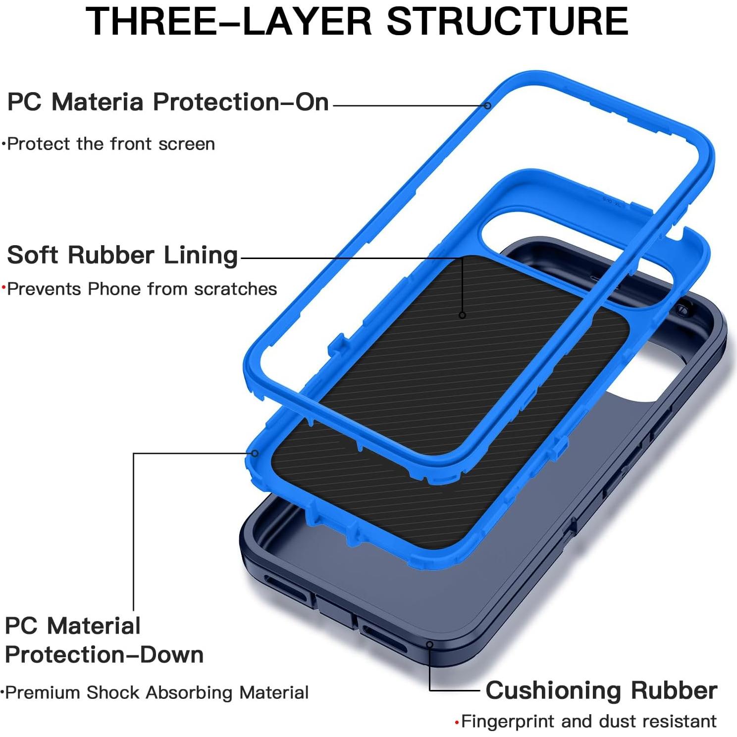 Funda Google Pixel 10 Pro Casenplaza 3 Capas Azul Marino