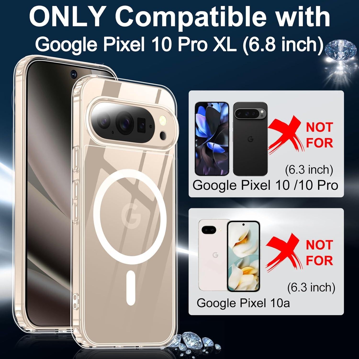 Funda Transparente PITCHESSY para Google Pixel 10 Pro XL 2025