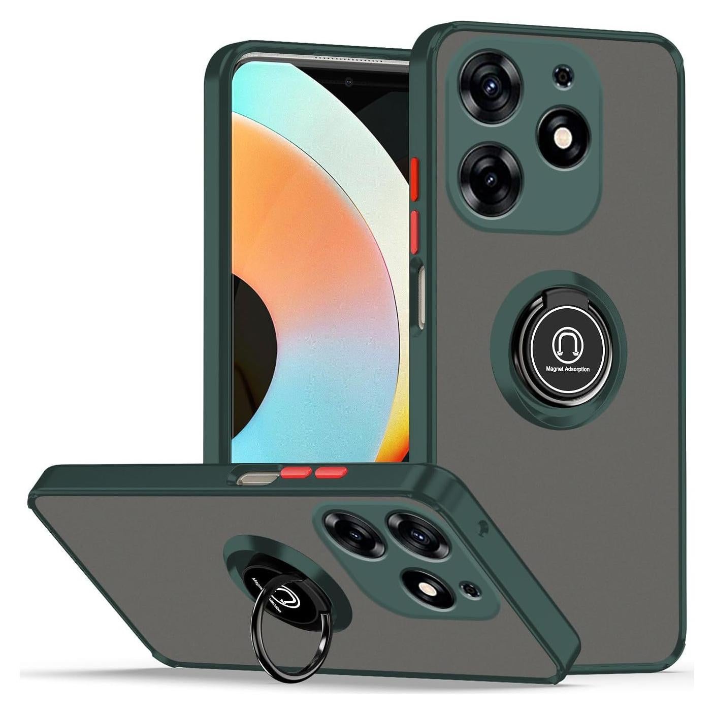 Funda de Silicona TPU Wousunly para Tecno Spark 10 Pro Verde Oscuro