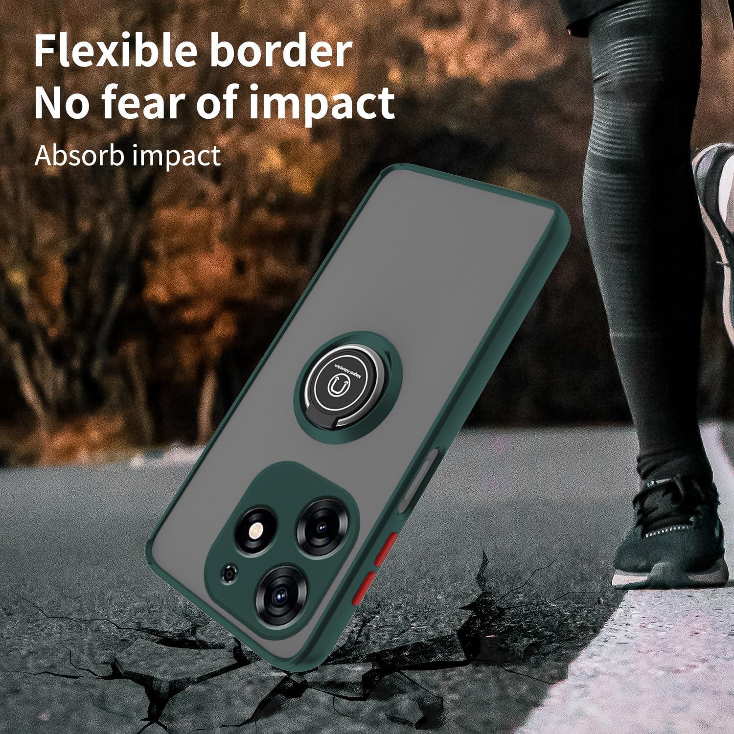 Funda de Silicona TPU Wousunly para Tecno Spark 10 Pro Verde Oscuro