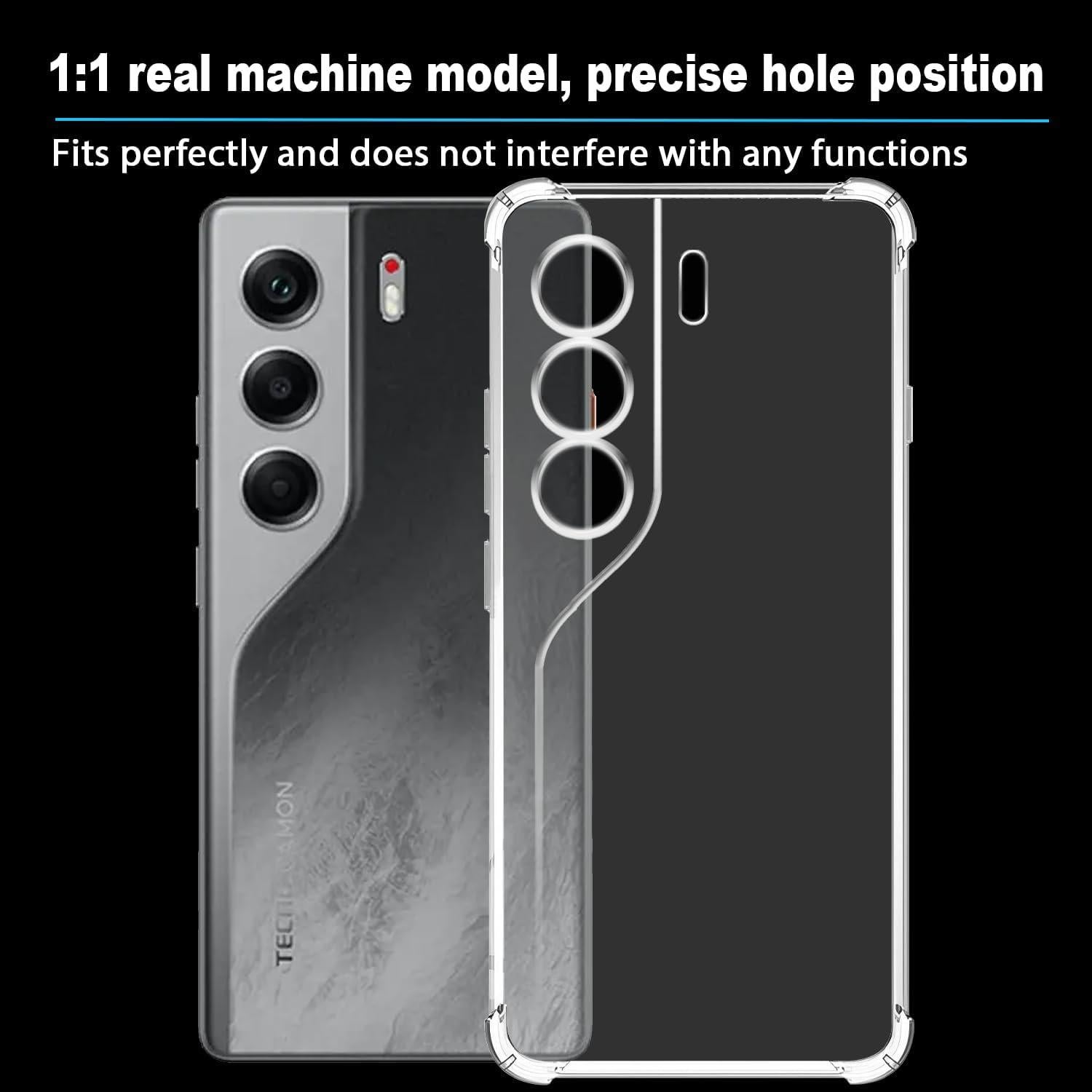 Funda TPU Transparente USTIYA para Tecno CAMON 40 - Protección Militar