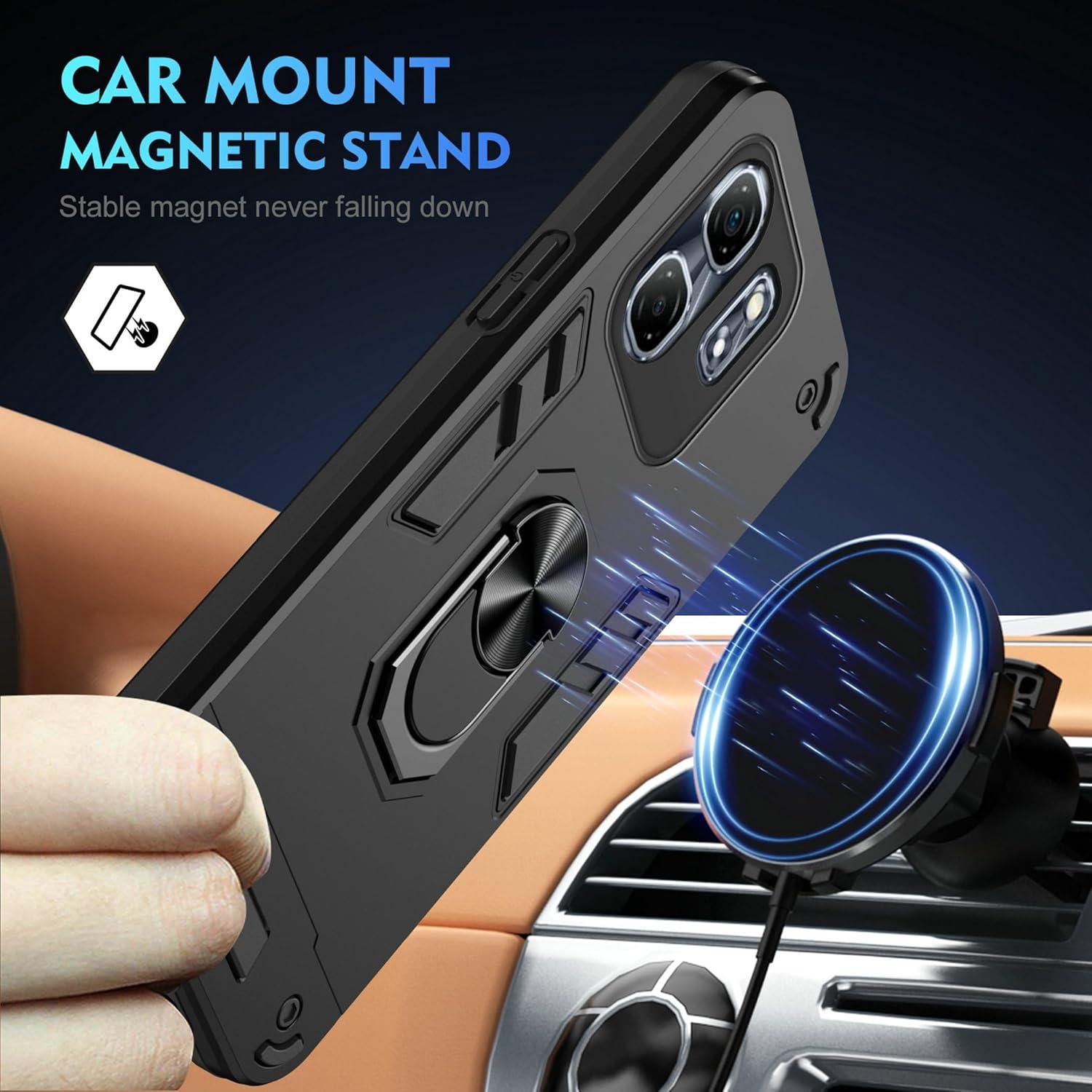 Funda Infinix Hot 50i 4G / Smart 9 HD con Soporte Negro