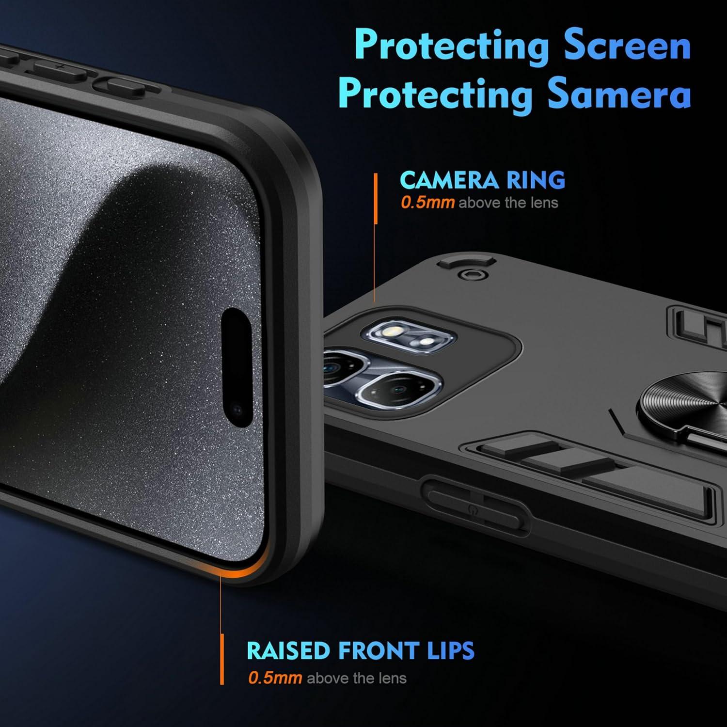 Funda Infinix Hot 50i 4G / Smart 9 HD con Soporte Negro