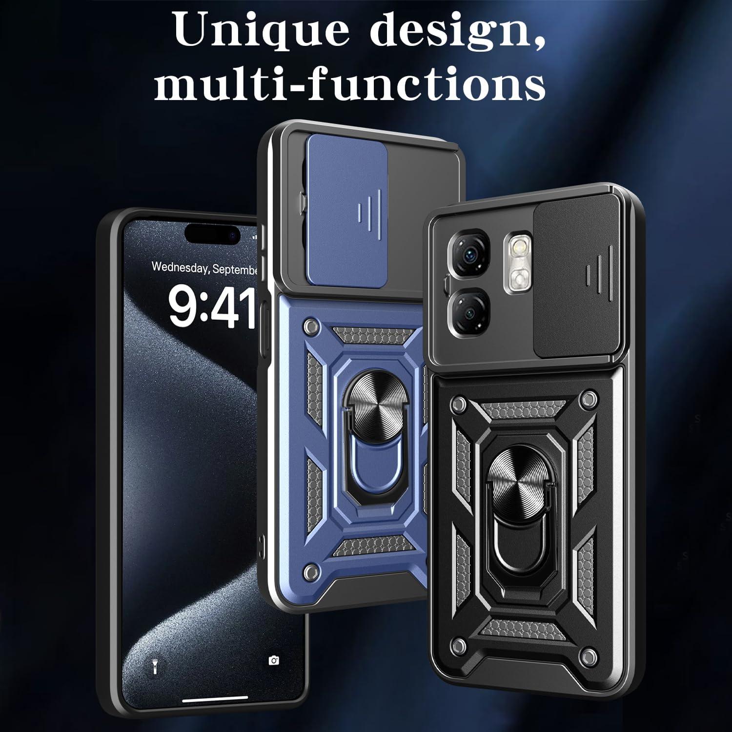 Funda Protectora Kukoufey Rosa para Infinix Smart 9 con Tapa Deslizante