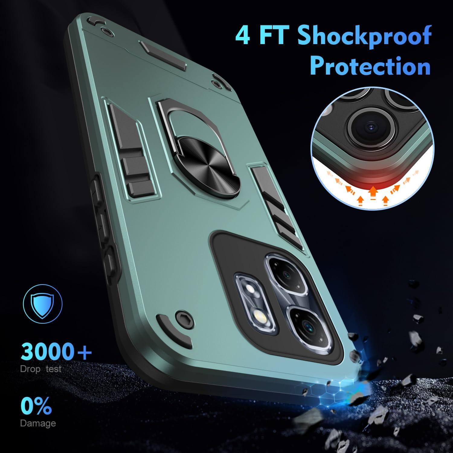 Funda Magnética Verde para Infinix Hot 50i y Smart 9 con Soporte