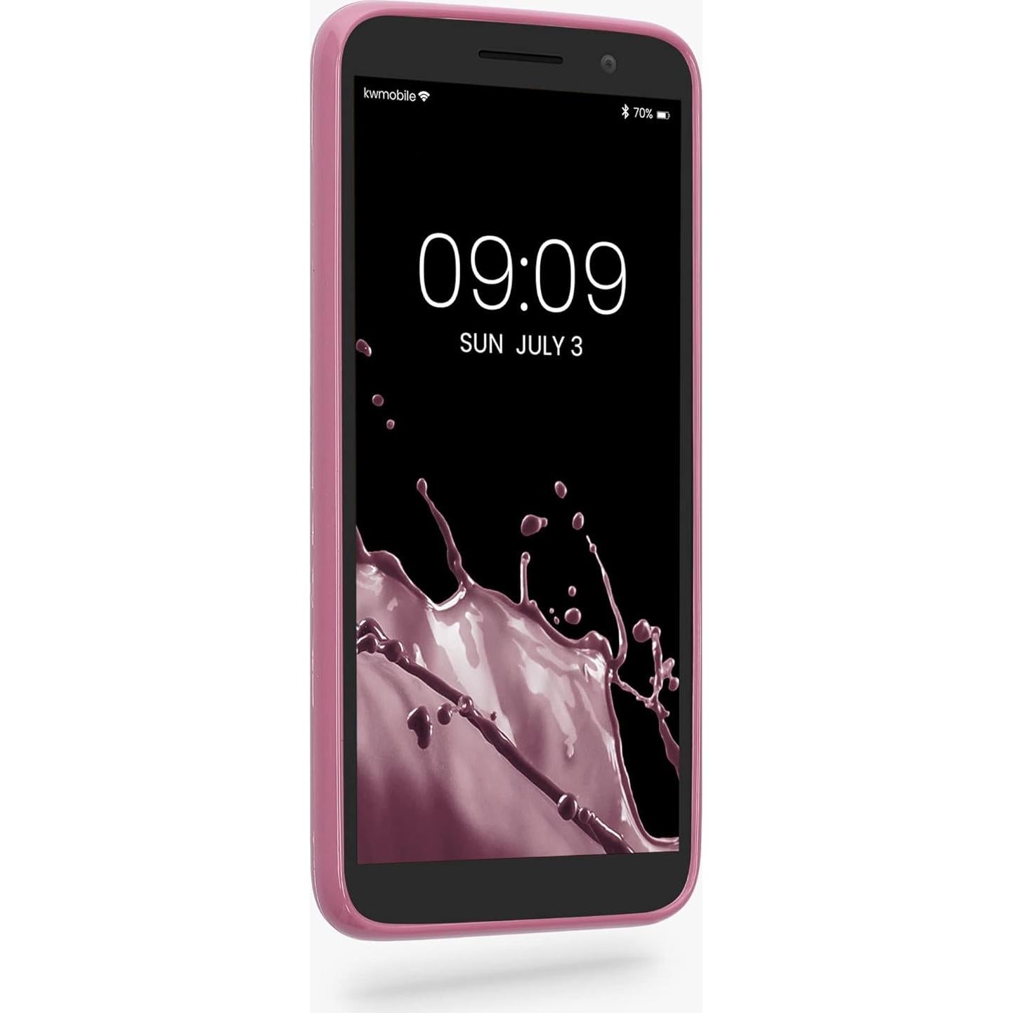 Funda TPU Silicona Rosa Oscuro kwmobile para Alcatel 1 12.7cm