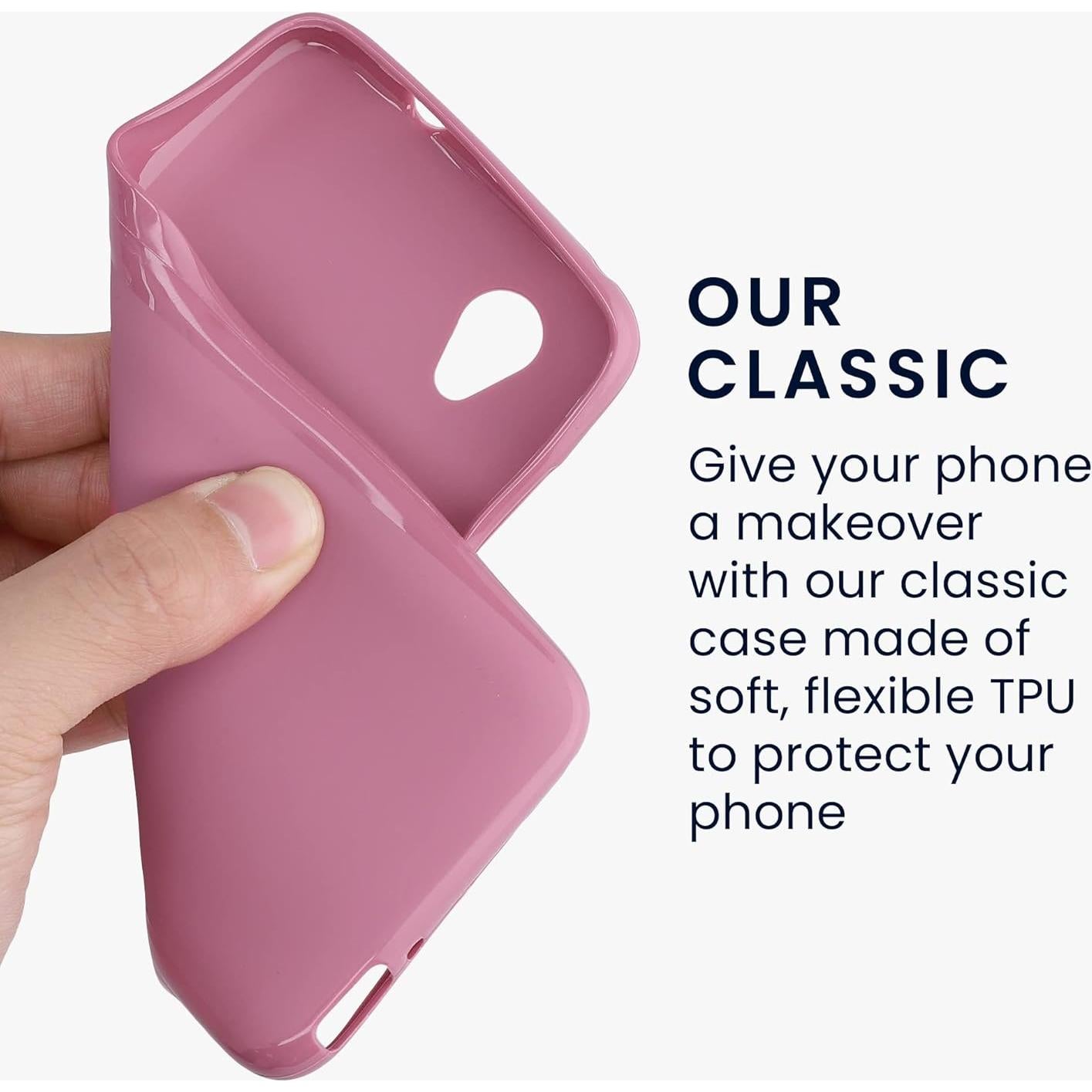 Funda TPU Silicona Rosa Oscuro kwmobile para Alcatel 1 12.7cm