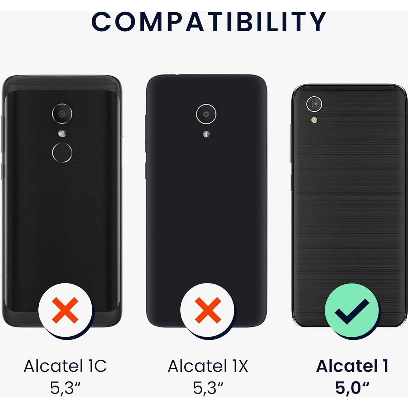 Funda TPU Silicona Rosa Oscuro kwmobile para Alcatel 1 12.7cm