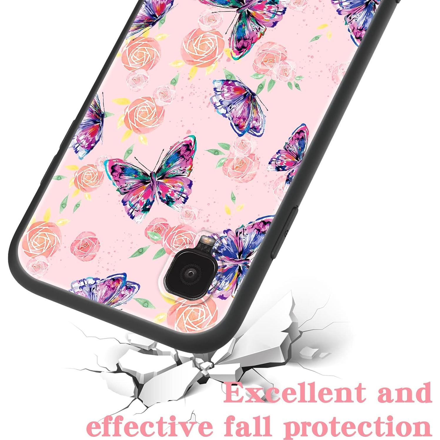 Funda Protectora Slim Nuouxoco para Alcatel TCL A3 - Mariposa Rosa