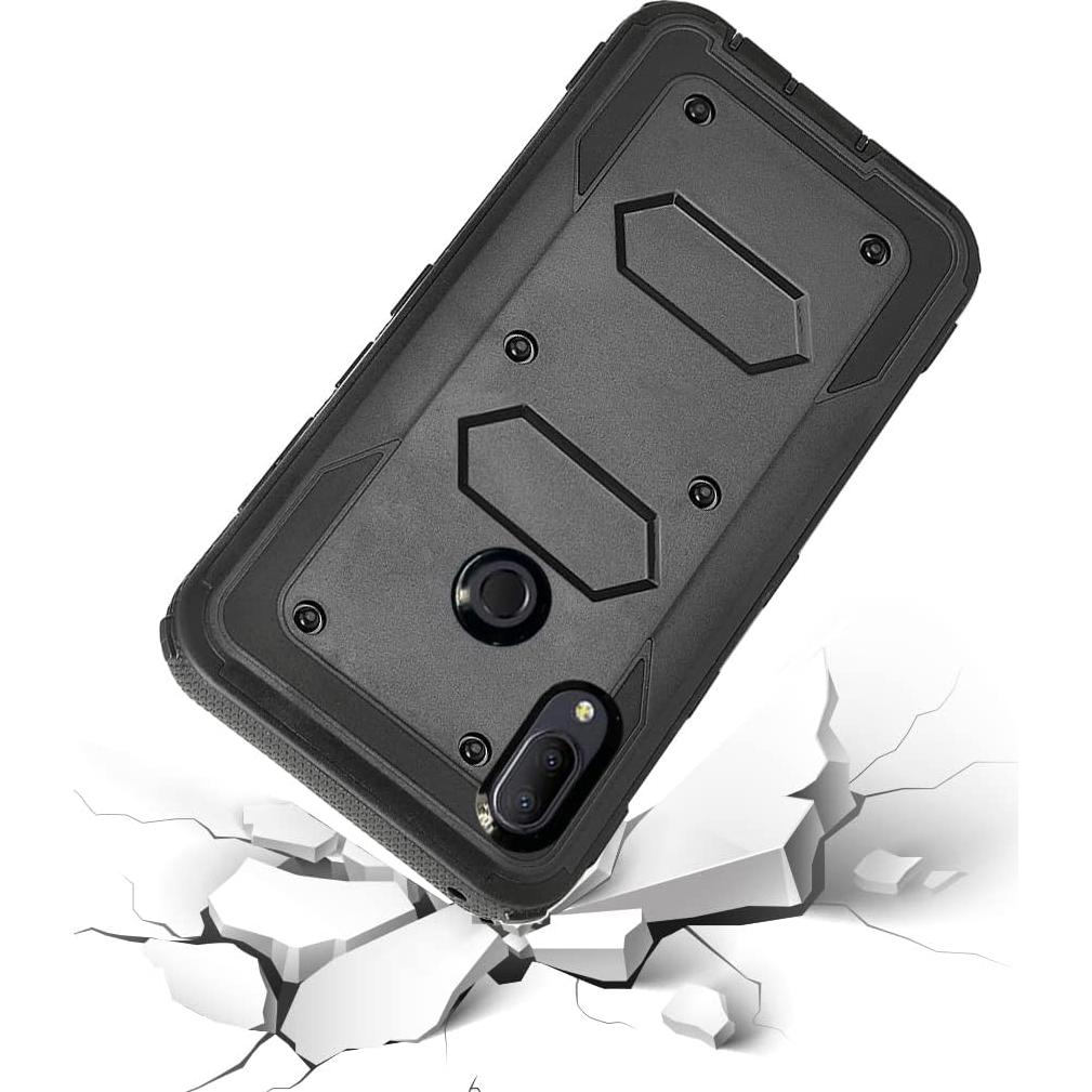 Funda Bumper Asuwish para Alcatel 3V 2019 Resistente Negro