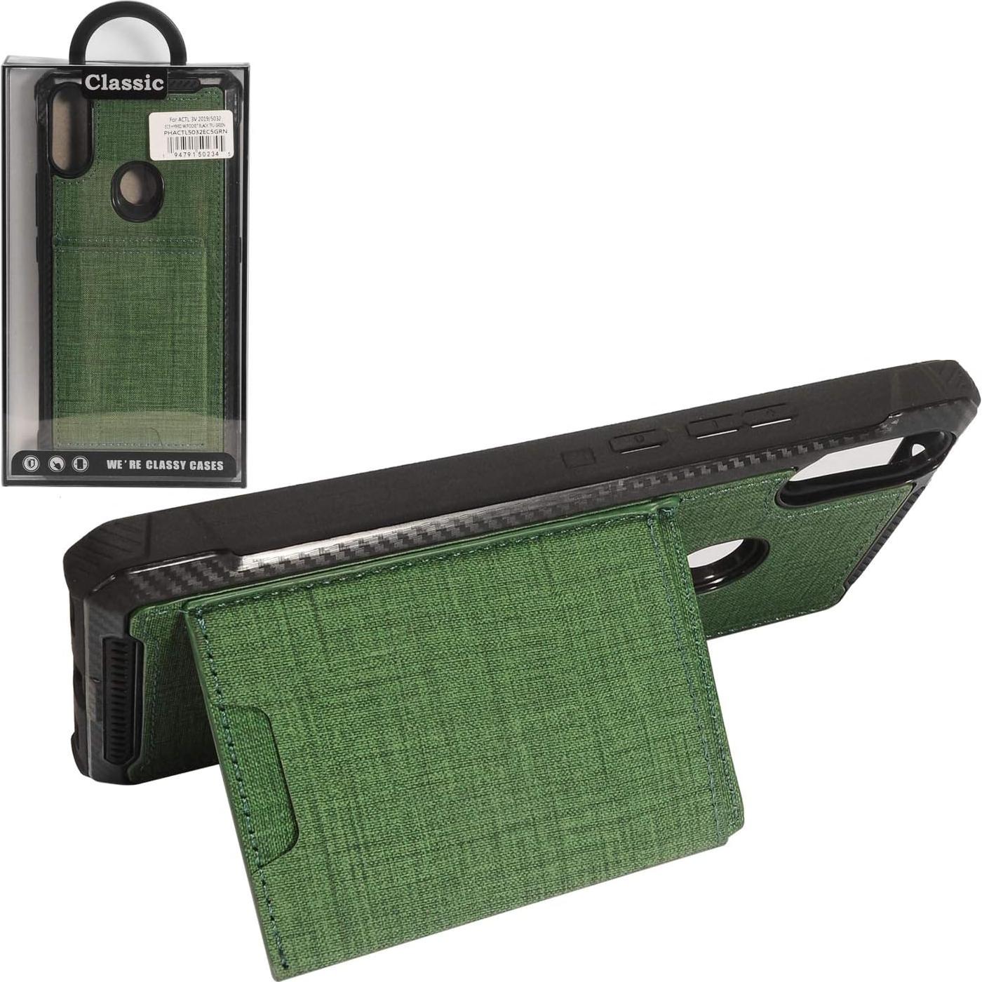 Funda híbrida denim CELZEN para Alcatel 3V 5032W con bolsillo