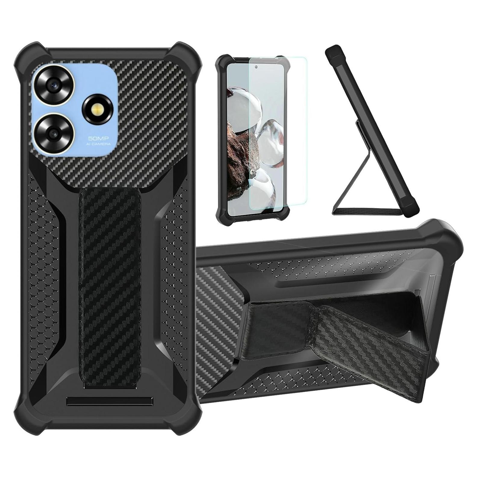 Funda Híbrida ZTE AXON 50 Lite con Protector de Pantalla