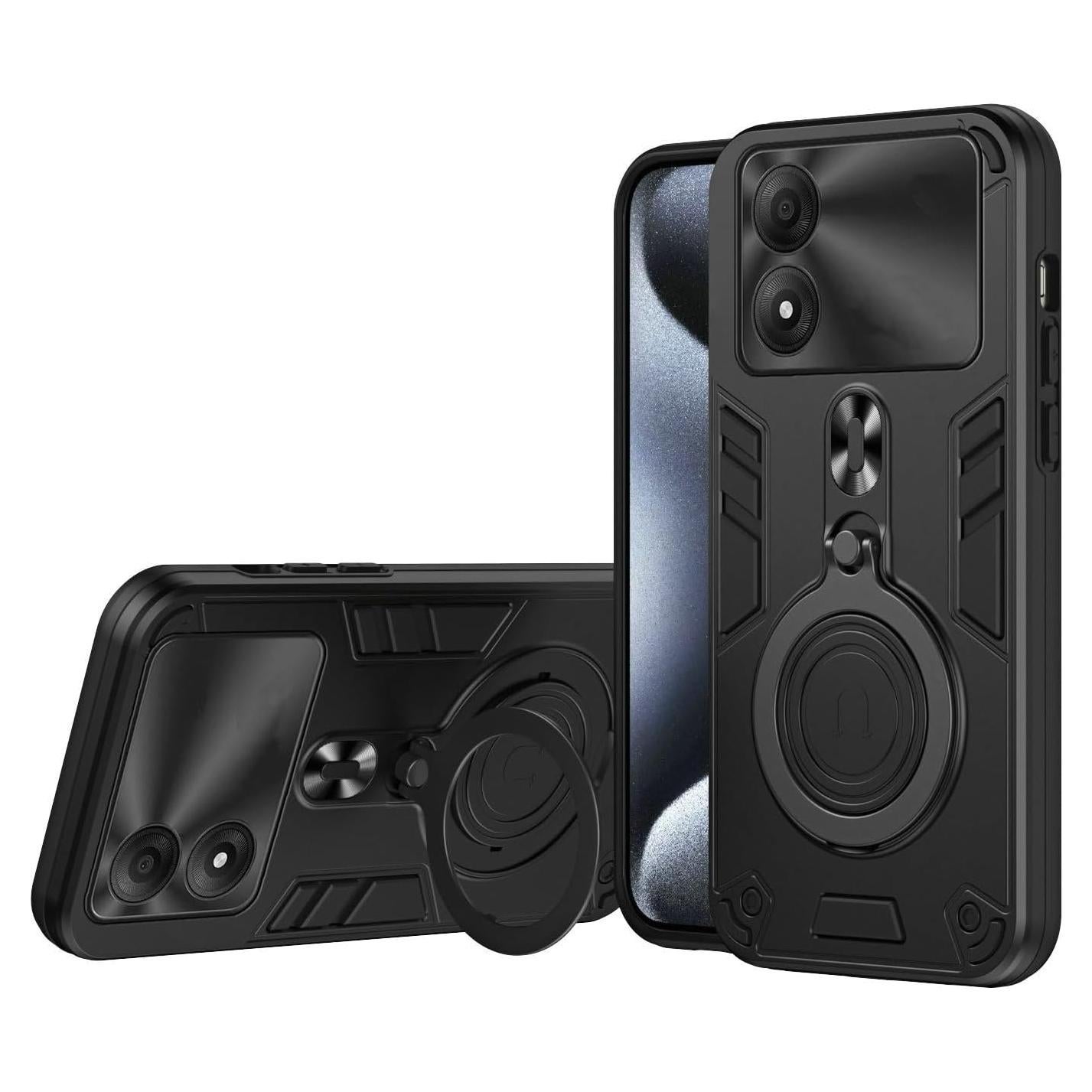 Funda de Protección ZTE Blade A34/A54 Kukoufey Negra con Soporte