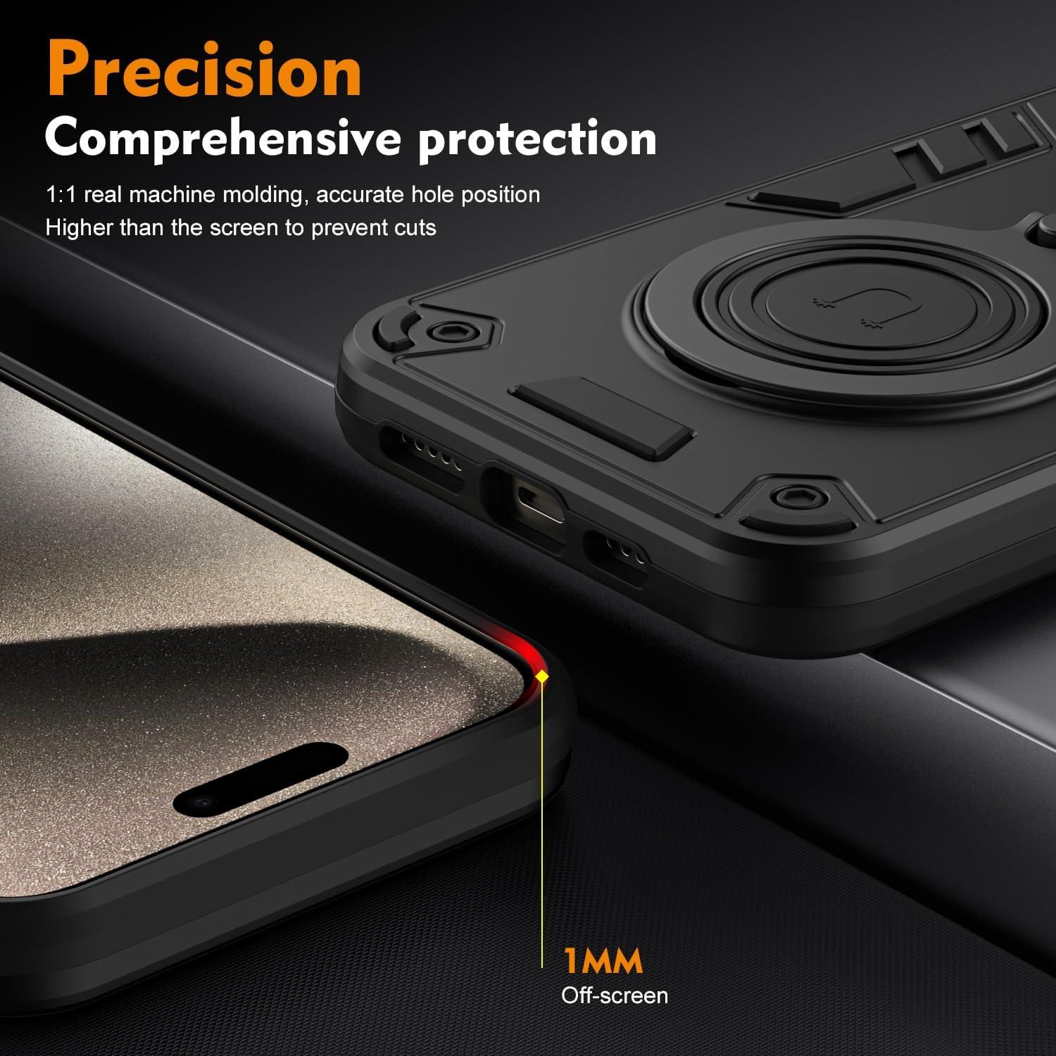 Funda de Protección ZTE Blade A34/A54 Kukoufey Negra con Soporte