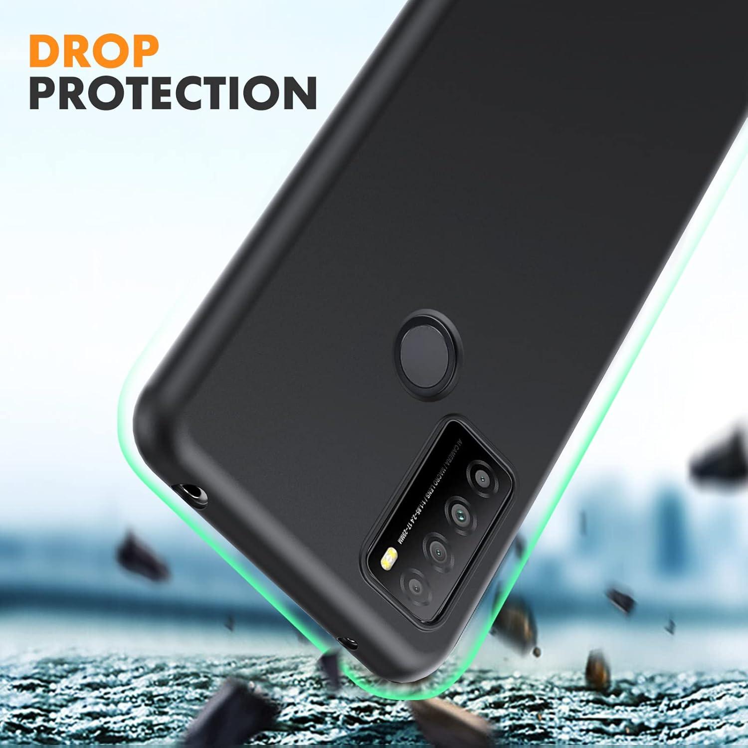 Funda Dioxide para TCL 30XL con protector de pantalla, negra