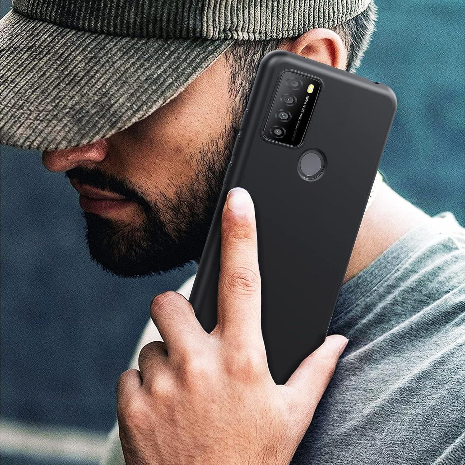 Funda Dioxide para TCL 30XL con protector de pantalla, negra