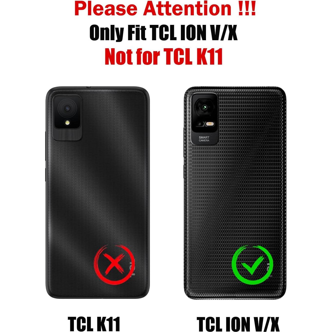 Funda para TCL ION X/V/40Z T607DL con protector de pantalla y soporte