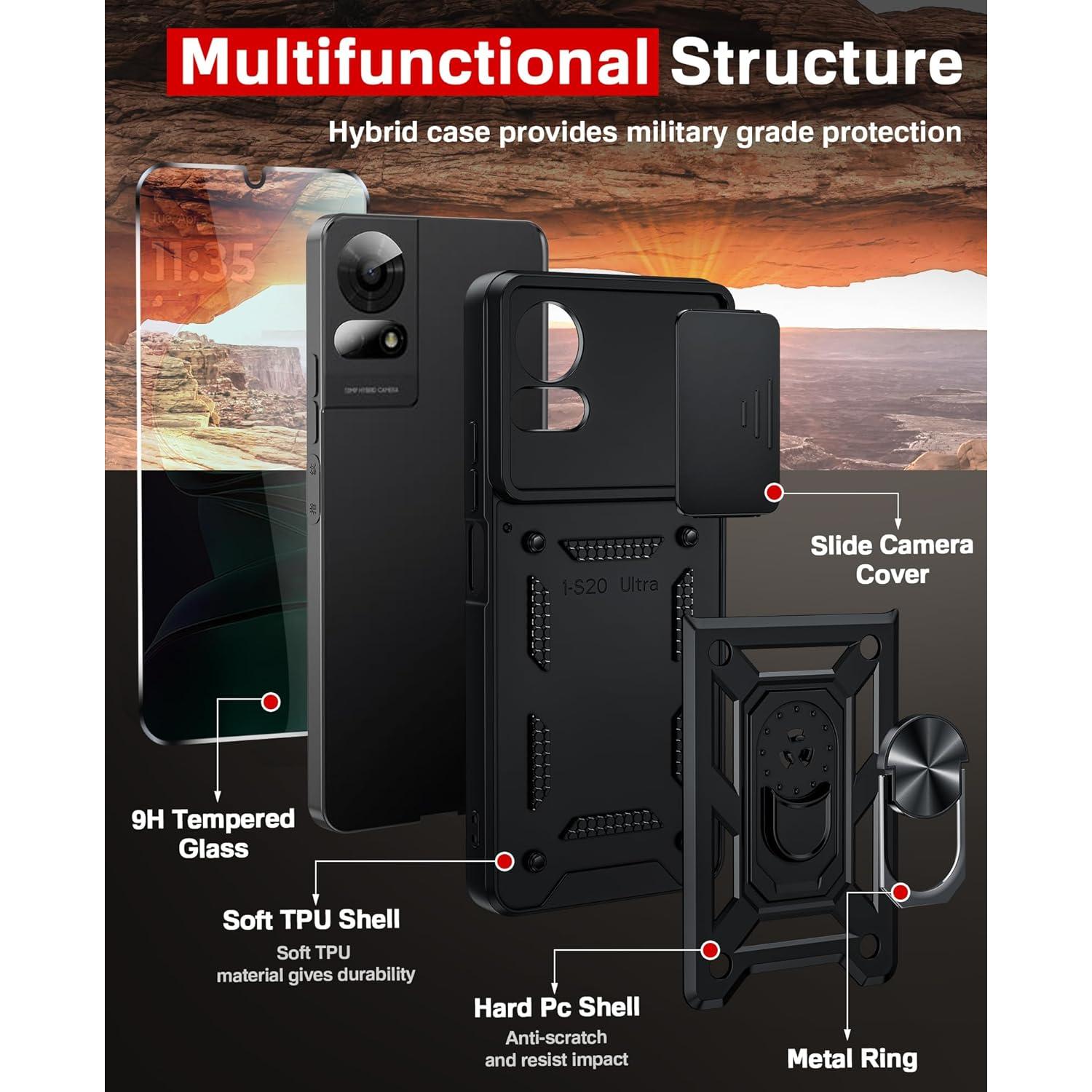 Funda LeYi para TCL 50 LE 4G con Protector de Pantalla 9H