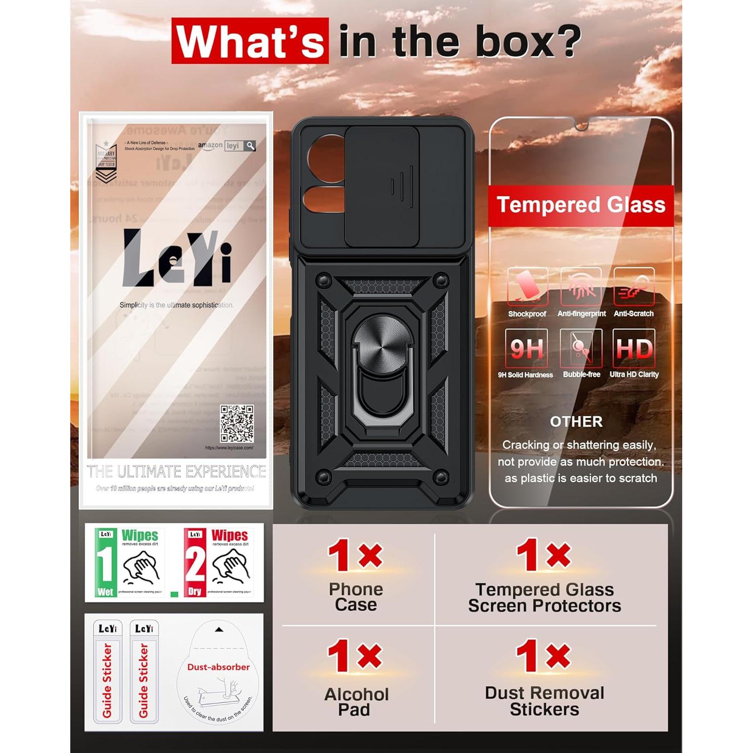 Funda LeYi para TCL 50 LE 4G con Protector de Pantalla 9H