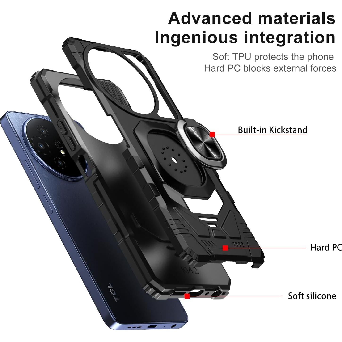 Funda Protectora Aulzaju para TCL 50XL/60XE 5G Negra