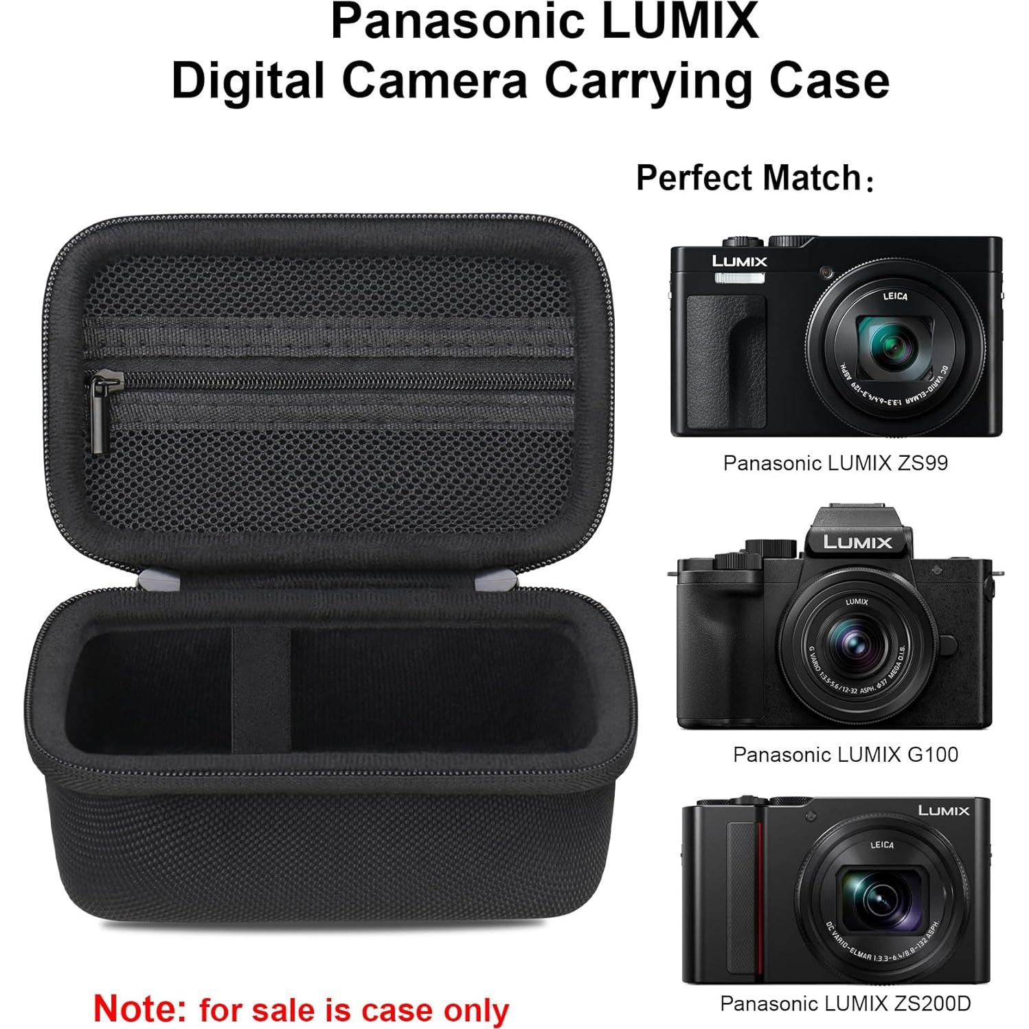 Funda de Transporte Elonbo para Cámara Panasonic LUMIX ZS99 Negra