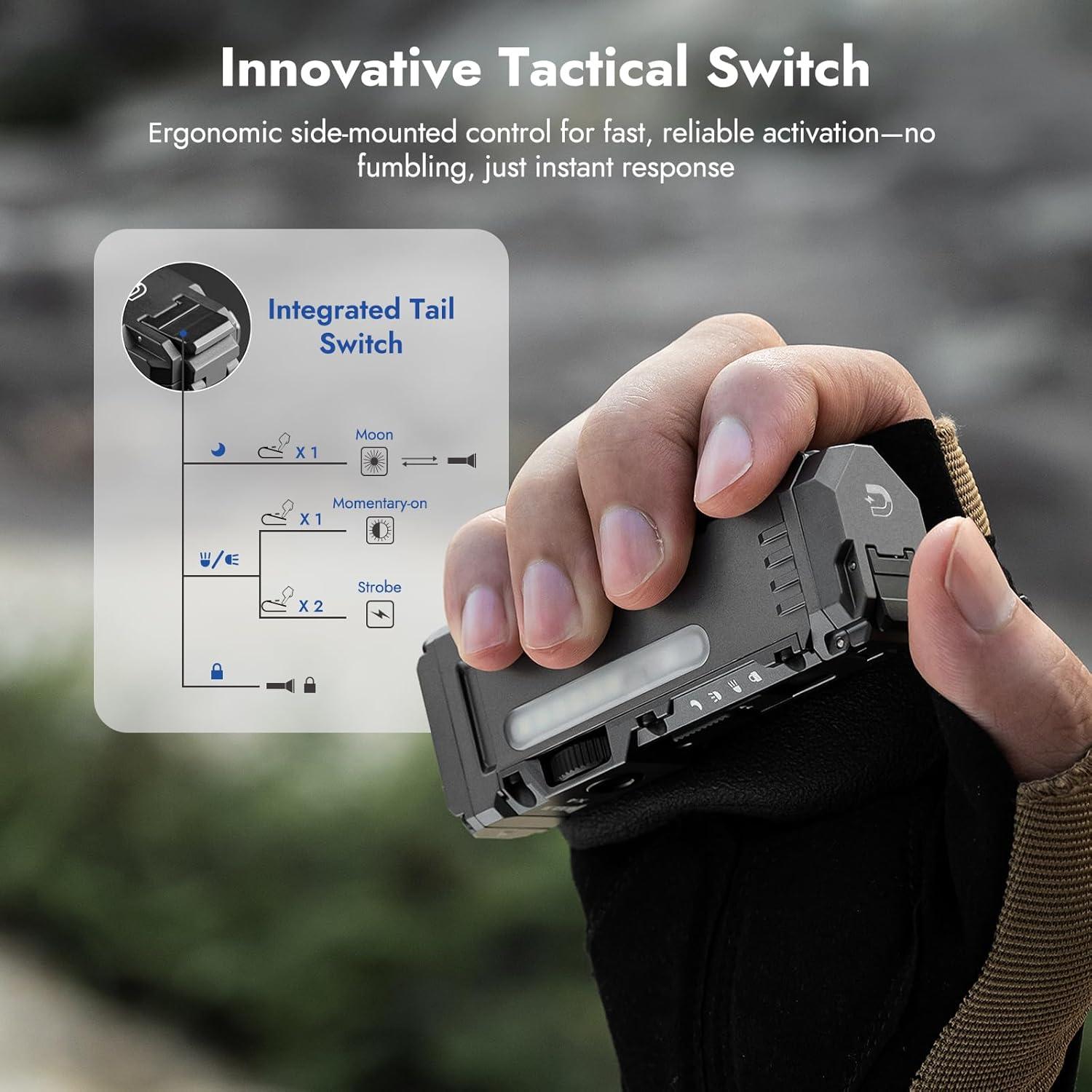 Linterna Recargable WUBEN X4 EDC 1500 Lúmenes IP68 USB-C