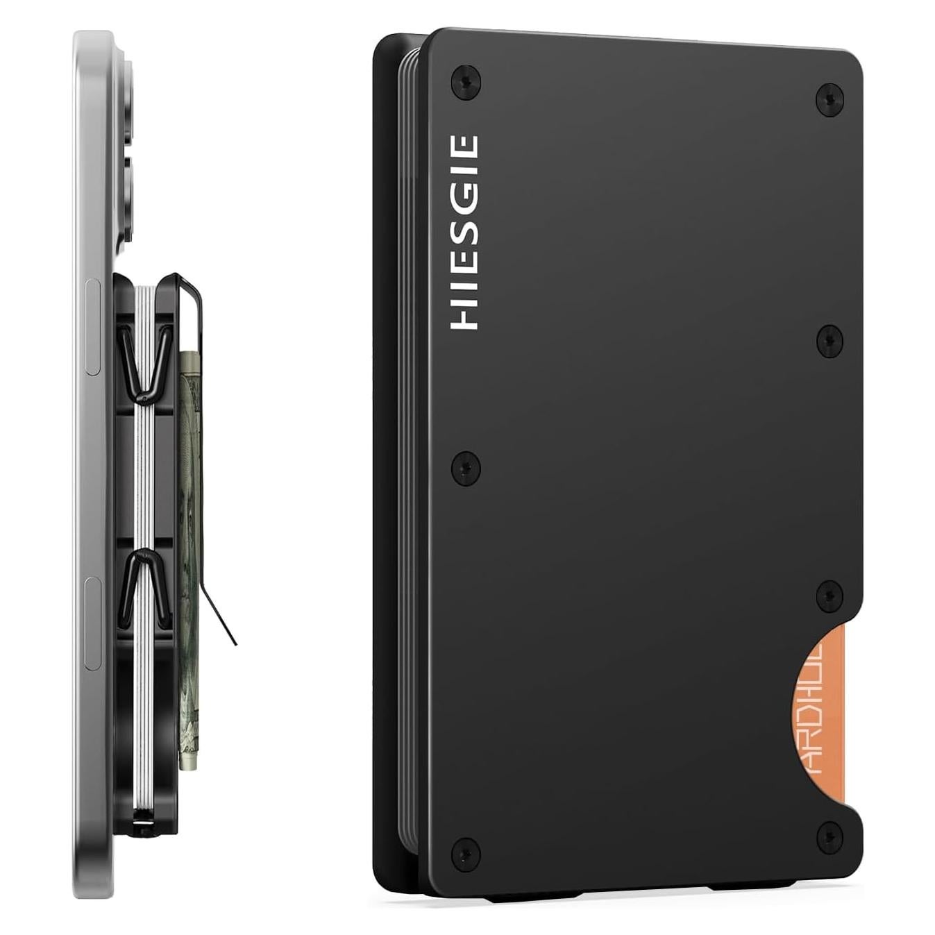 Cartera Minimalista HIESGIE Magnética con Bloqueo RFID - Negro