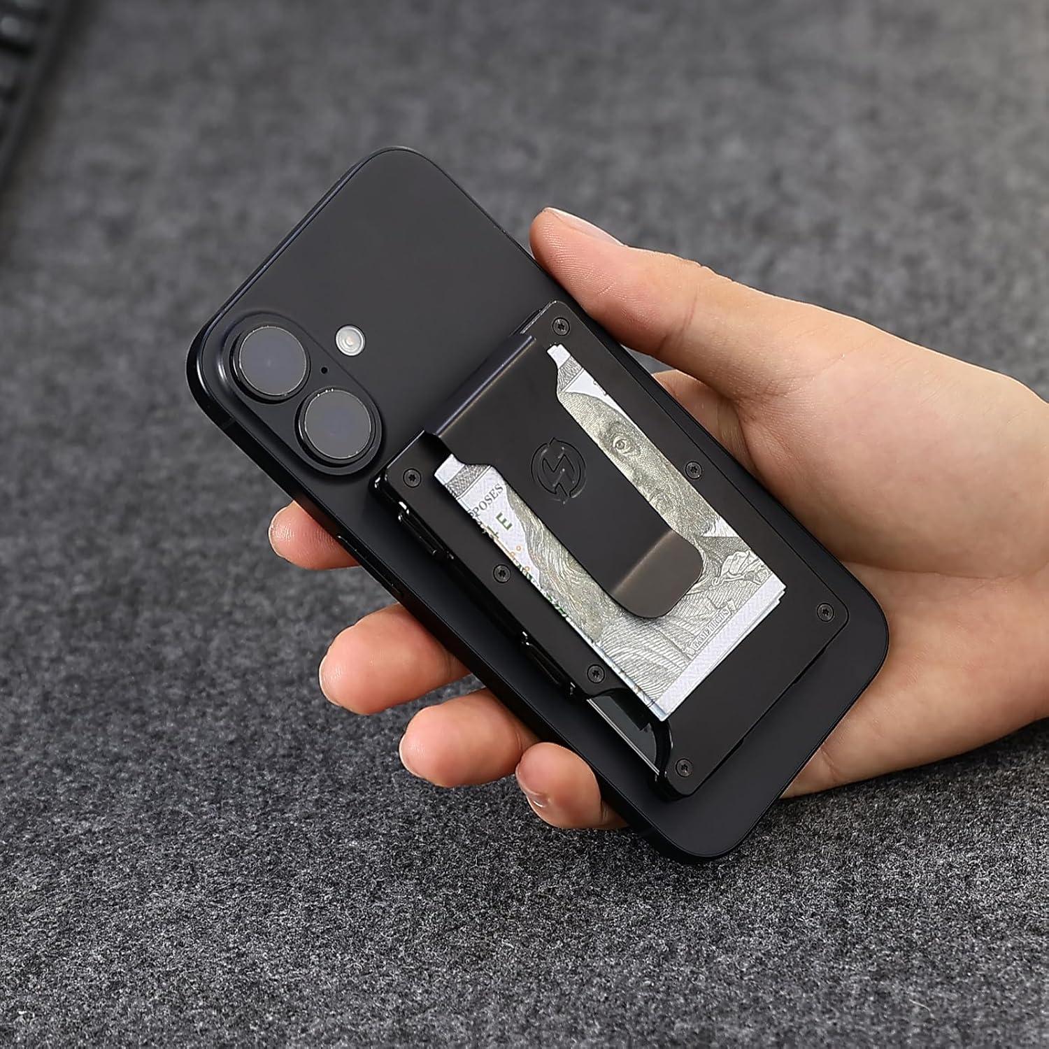 Cartera Minimalista HIESGIE Magnética con Bloqueo RFID - Negro