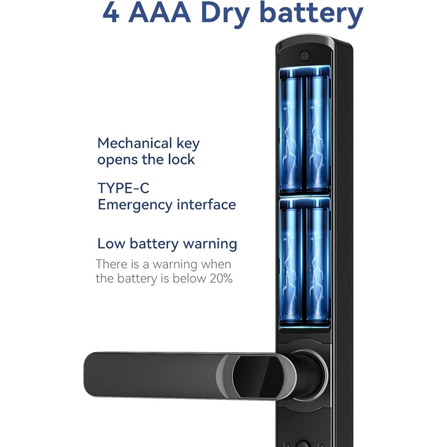 Cerradura Biométrica HIFAM con App Tuya y Timbre Integrado