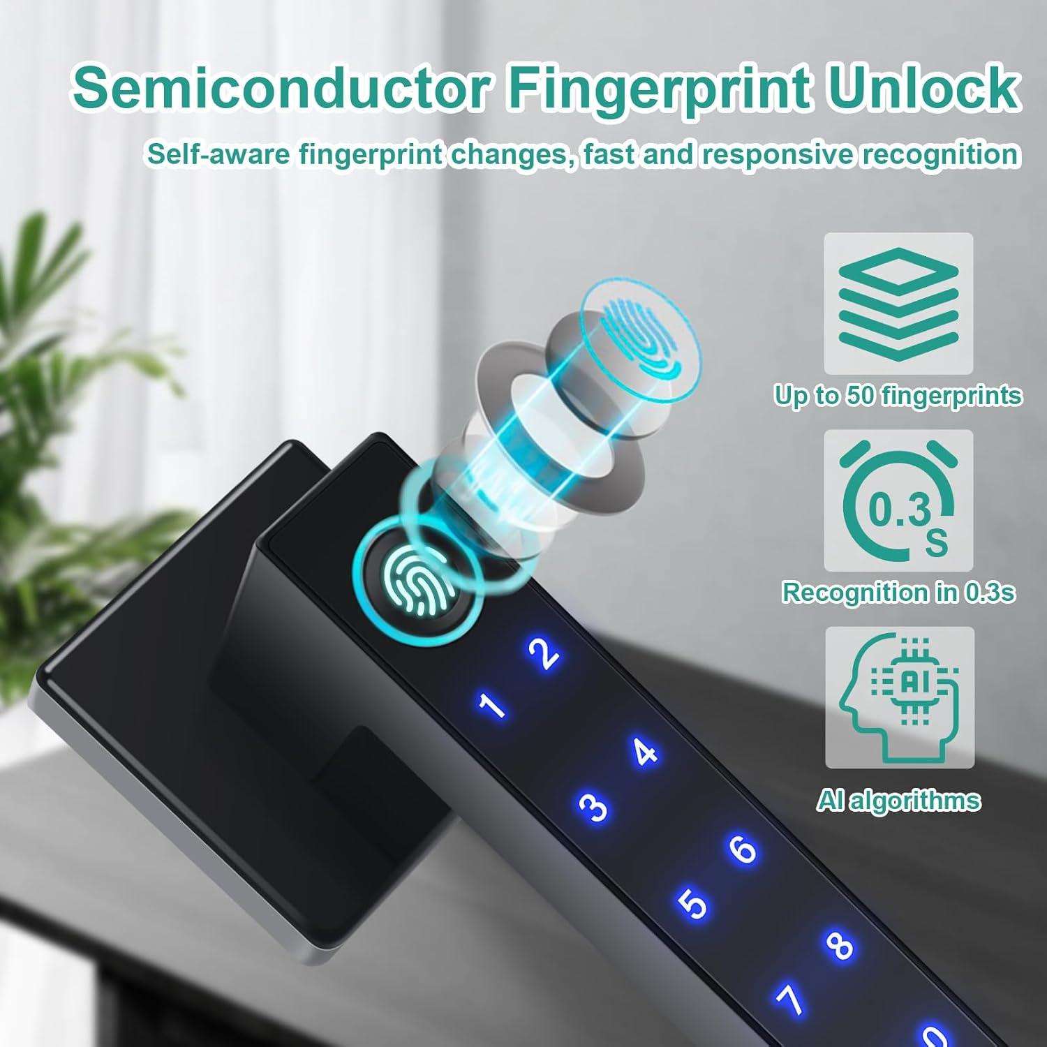 Cerradura Inteligente Goluckog con Huella Dactilar y Teclado