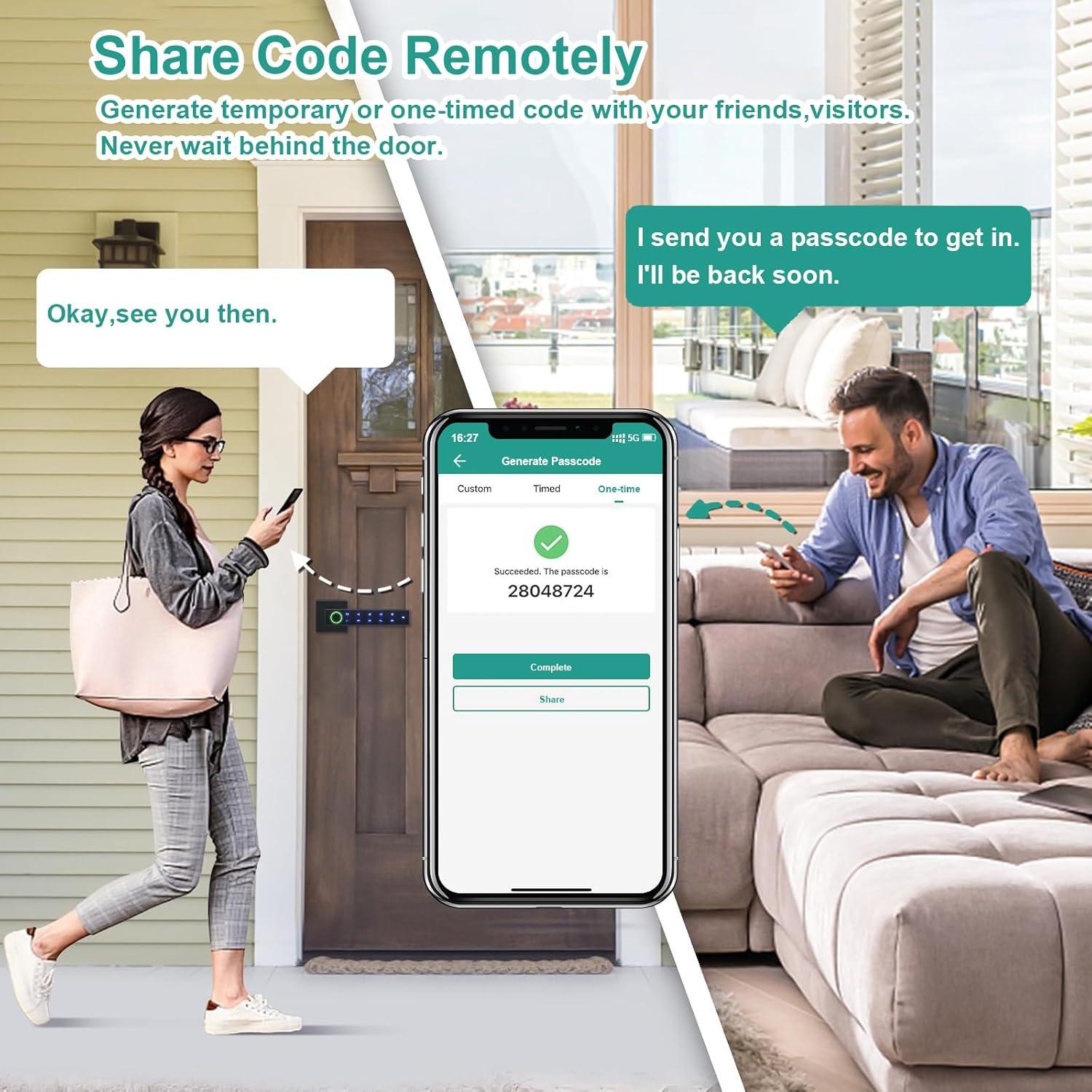 Cerradura Inteligente Goluckog con Huella Dactilar y Teclado