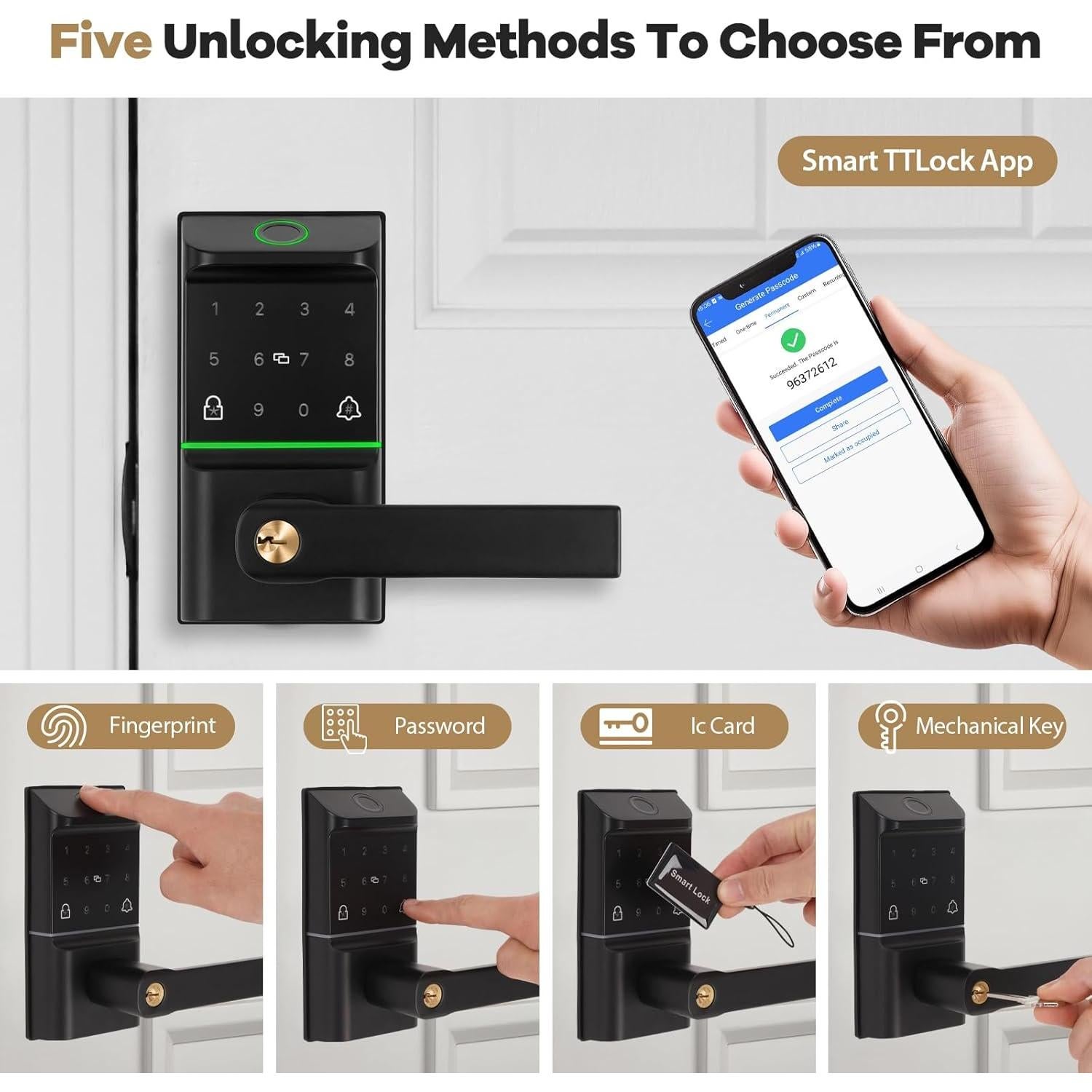 Cerradura Inteligente Bamberg SDL-1 con Huella Dactilar y APP
