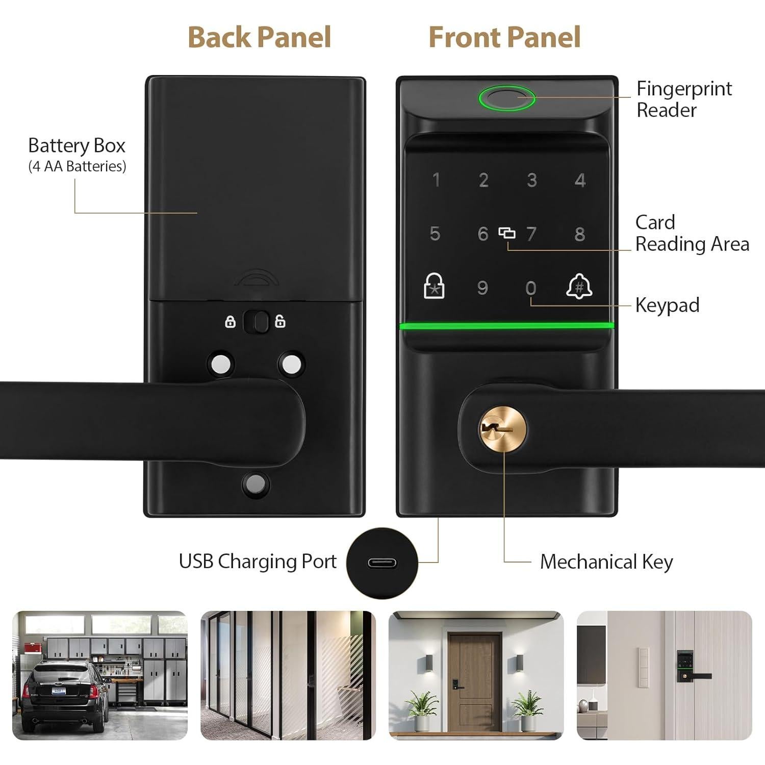 Cerradura Inteligente Bamberg SDL-1 con Huella Dactilar y APP