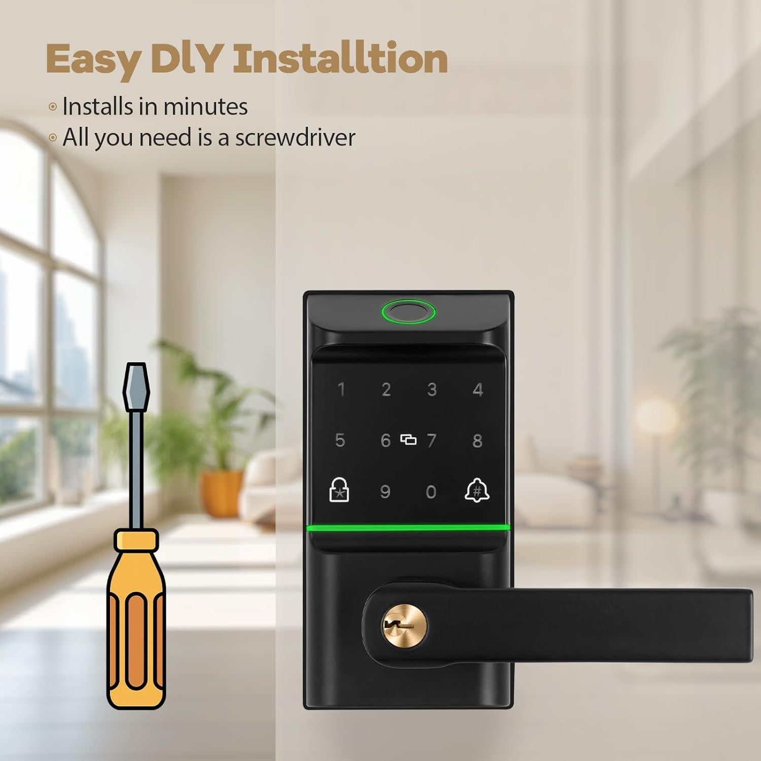 Cerradura Inteligente Bamberg SDL-1 con Huella Dactilar y APP