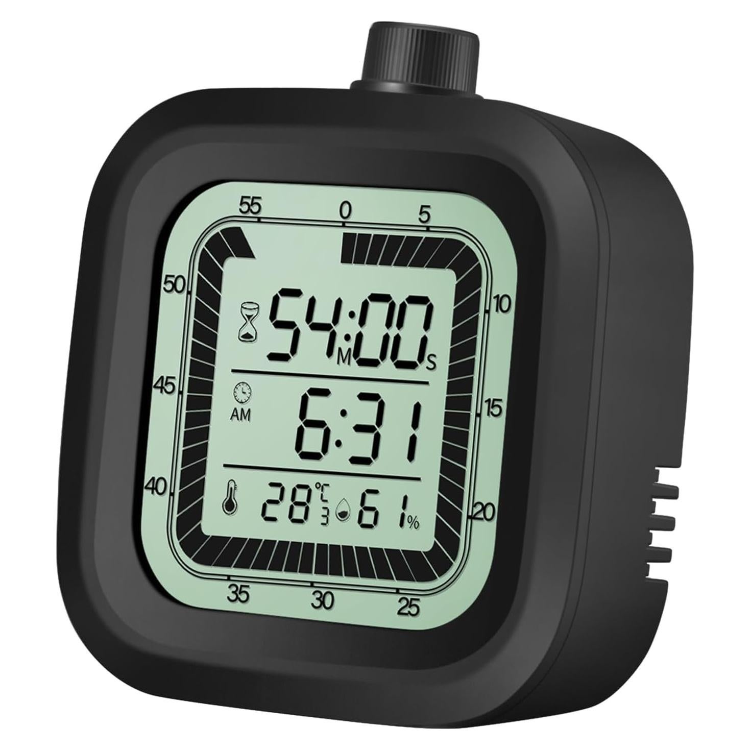 Temporizador Visual Digital VLEJEARI con Reloj Despertador Negro