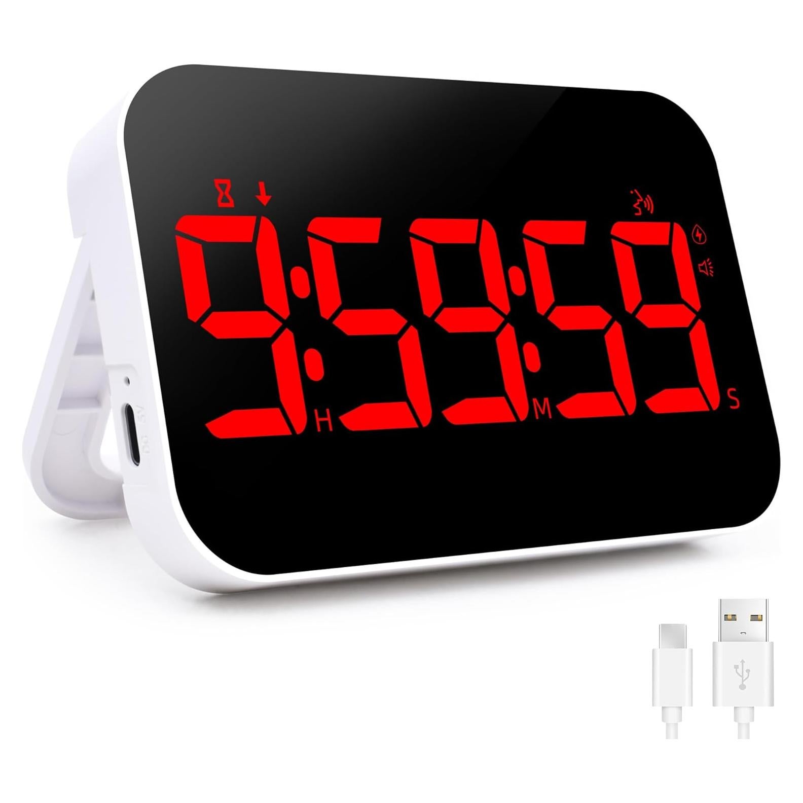 Temporizador LED KMMKGG Recargable 12.7 cm con Voz Rojo