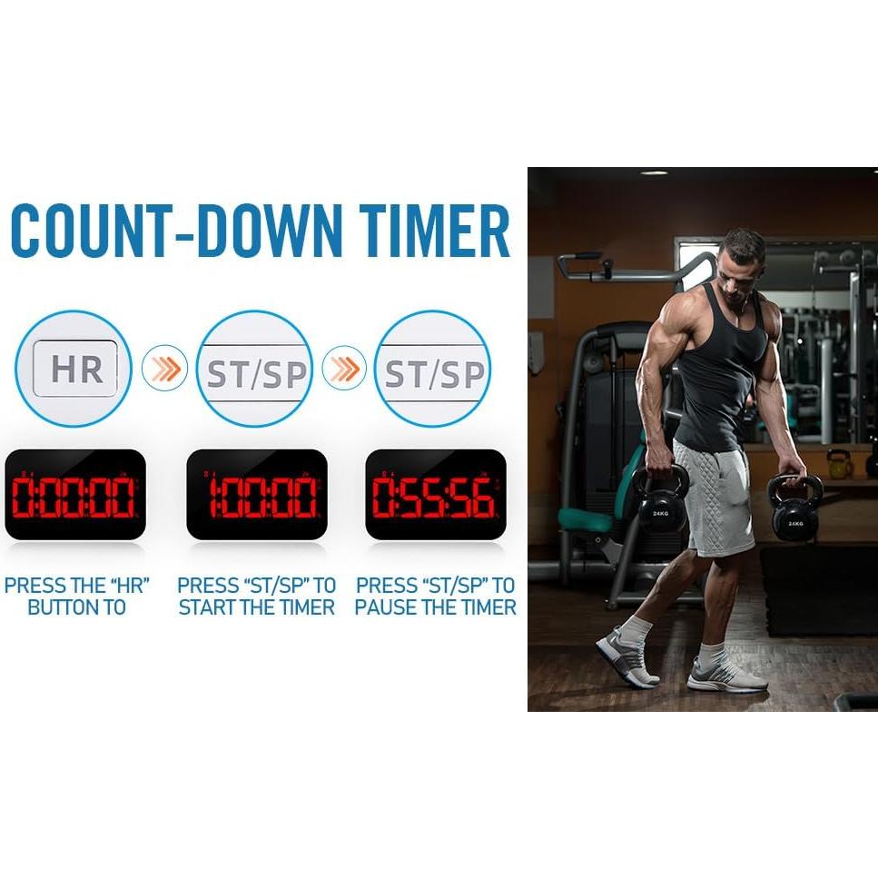 Temporizador LED KMMKGG Recargable 12.7 cm con Voz Rojo