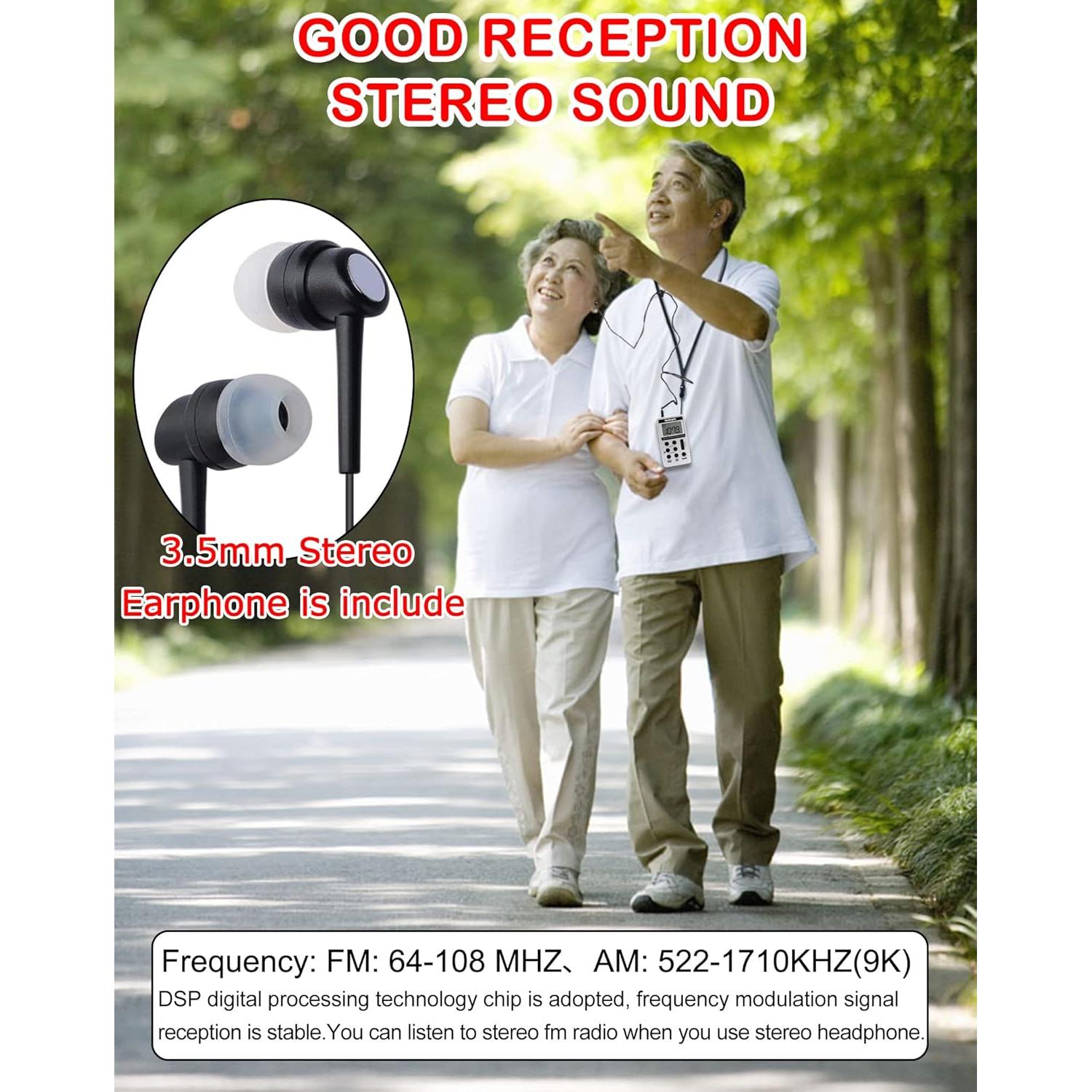 Receptor de Radio Portátil AM/FM HanRongDa HRD-103 Estéreo