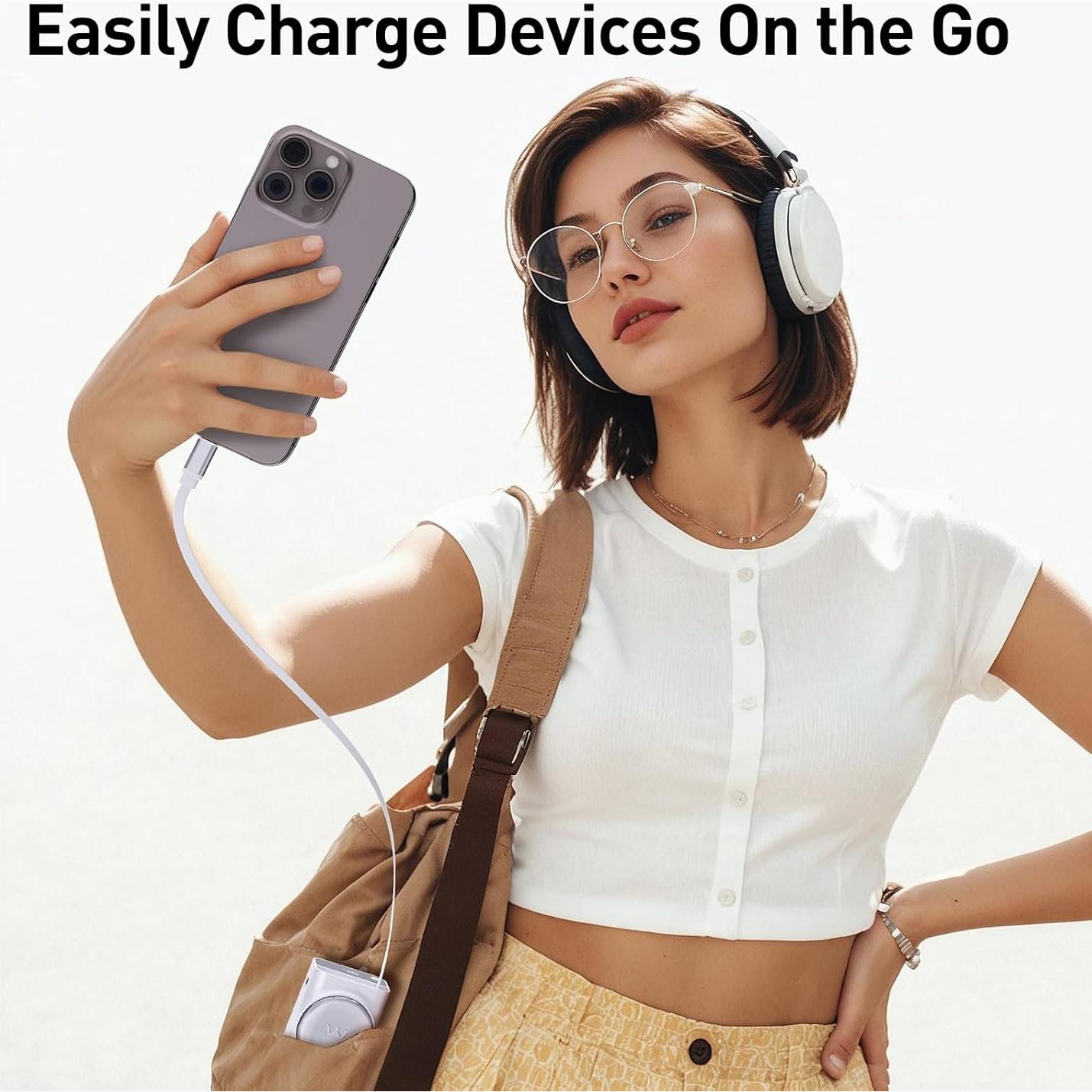 Cargador Portátil iWALK 10,000mAh 30W con Cable Retráctil