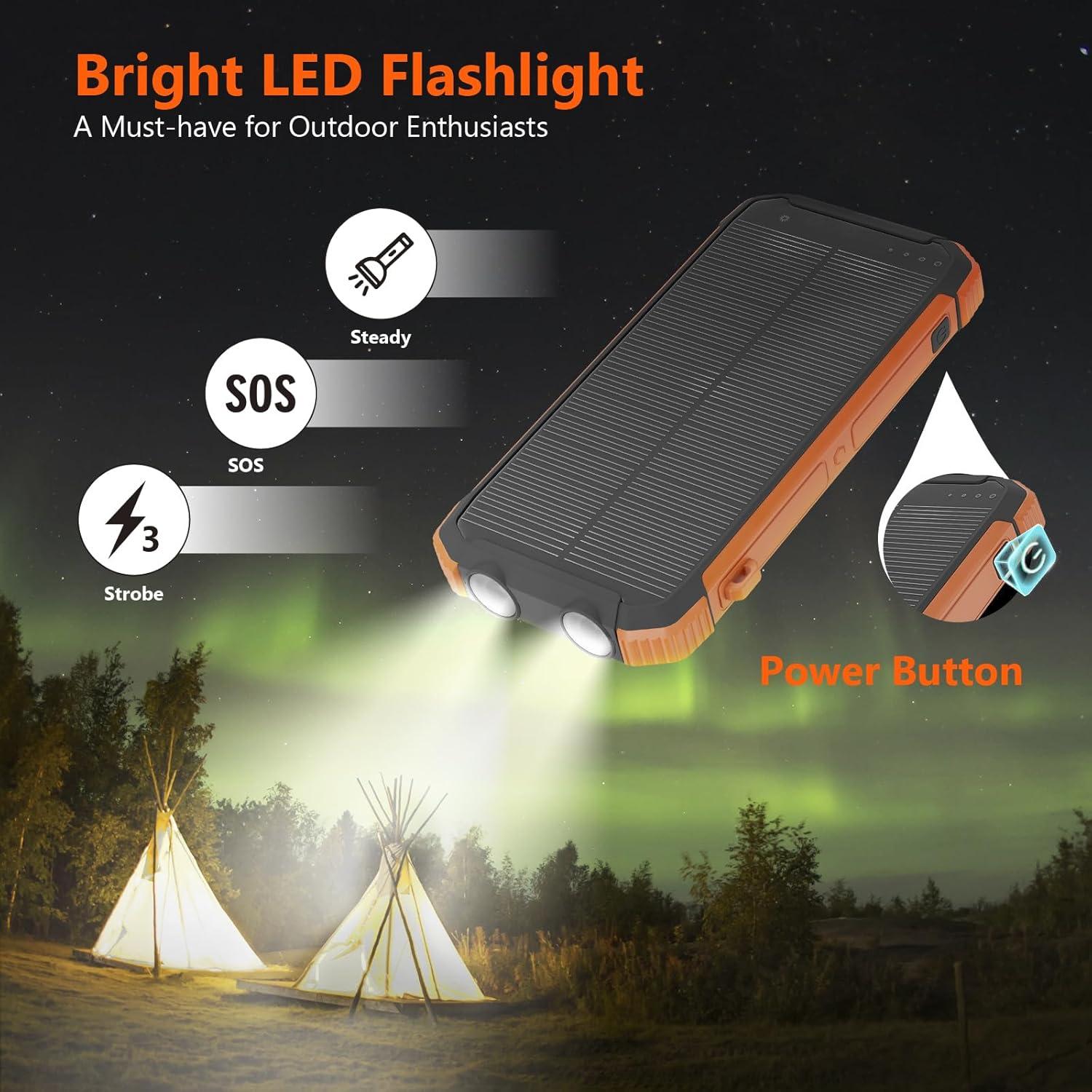 Cargador Solar Power Bank ERRBBIC 20000mAh Inalámbrico 15W