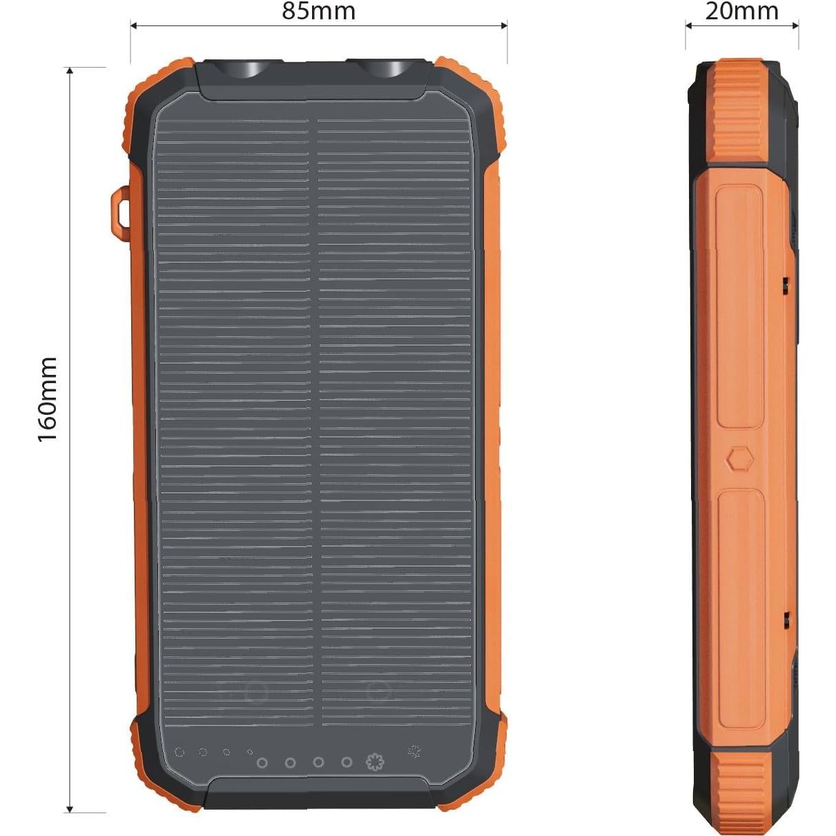 Cargador Solar Power Bank ERRBBIC 20000mAh Inalámbrico 15W