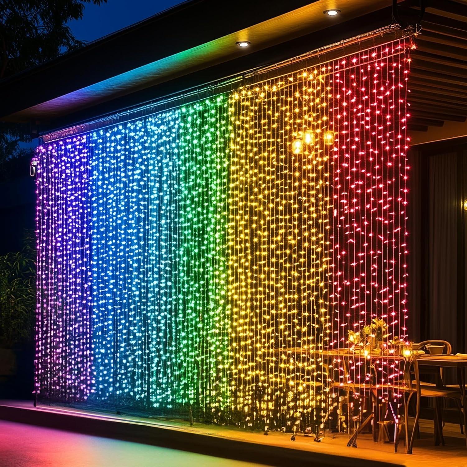 Luces de Cortina LED Dazzle Bright 2.99m RGB con Control Remoto